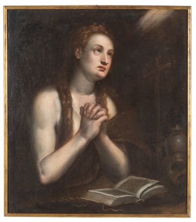 Dipinto, Maddalena penitente, olio su tela (XVII secolo)