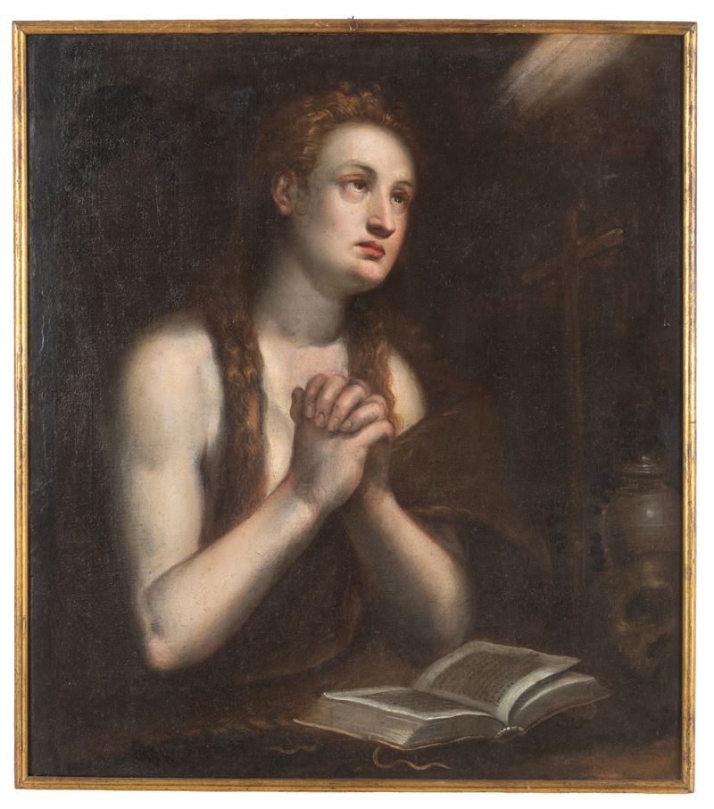 Dipinto, Maddalena penitente, olio su tela (XVII secolo)