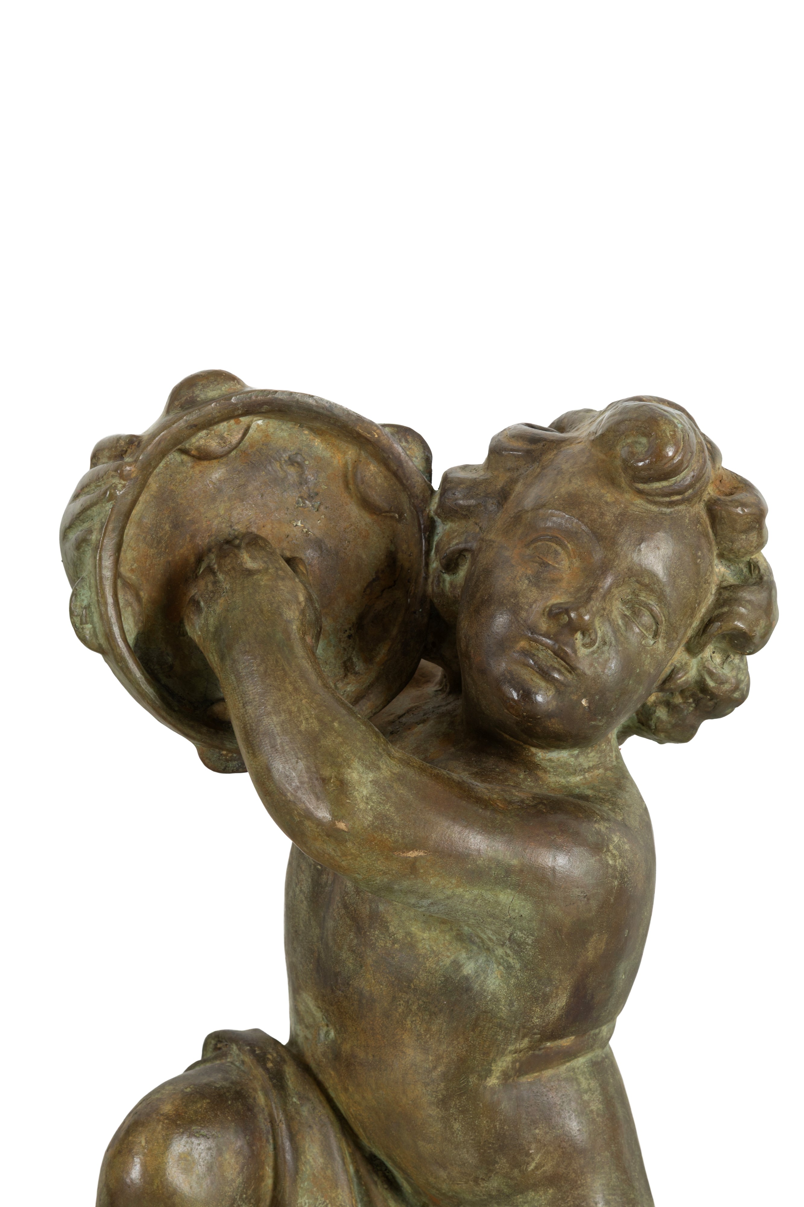Clayton, Putti musicanti: quattro sculture in bronzo patinato