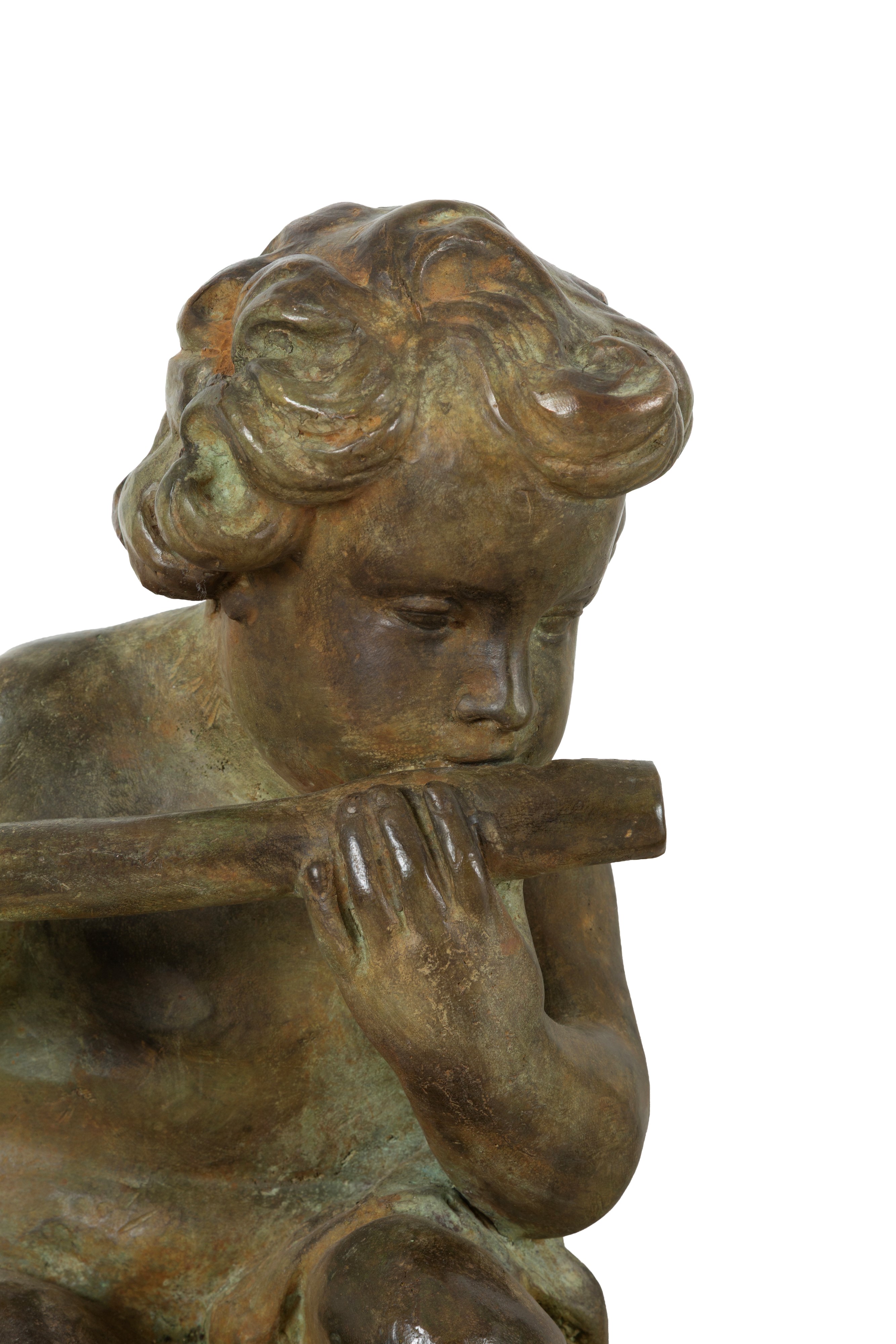 Clayton, Putti musicanti: quattro sculture in bronzo patinato