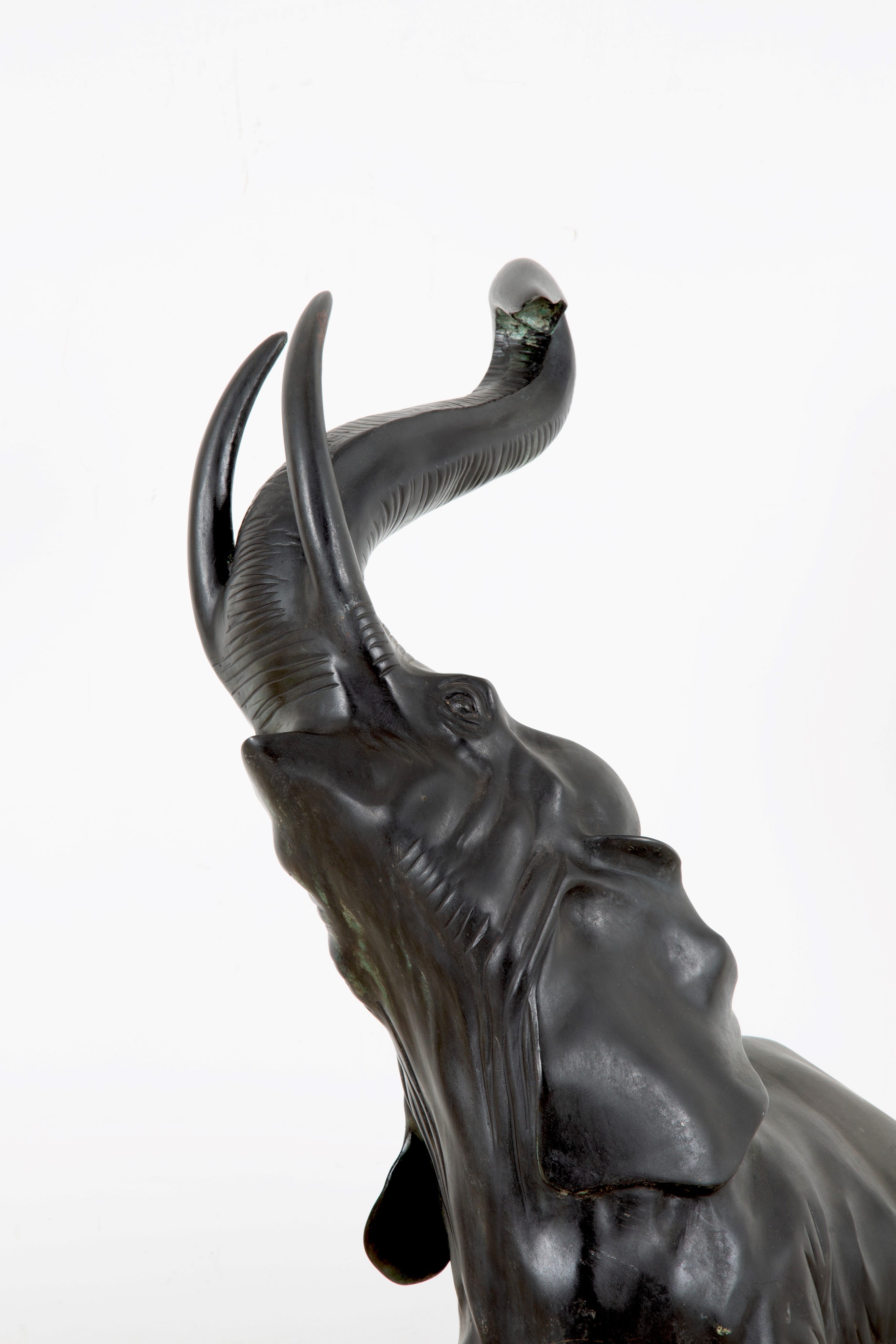 Scultura di elefante, bronzo patinato (XX secolo), scultura