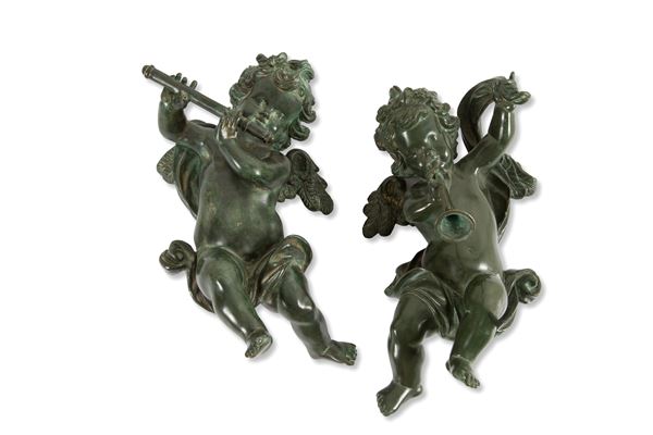 Two sculptures "MUSICAL ANGELS"