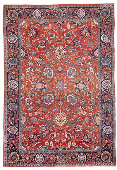 Tappeto Tehran, lana e seta, Persia, circa 1900