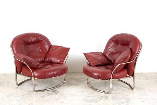 CARLO DE CARLI - Pair of armchairs mod. 915 for CINOVA