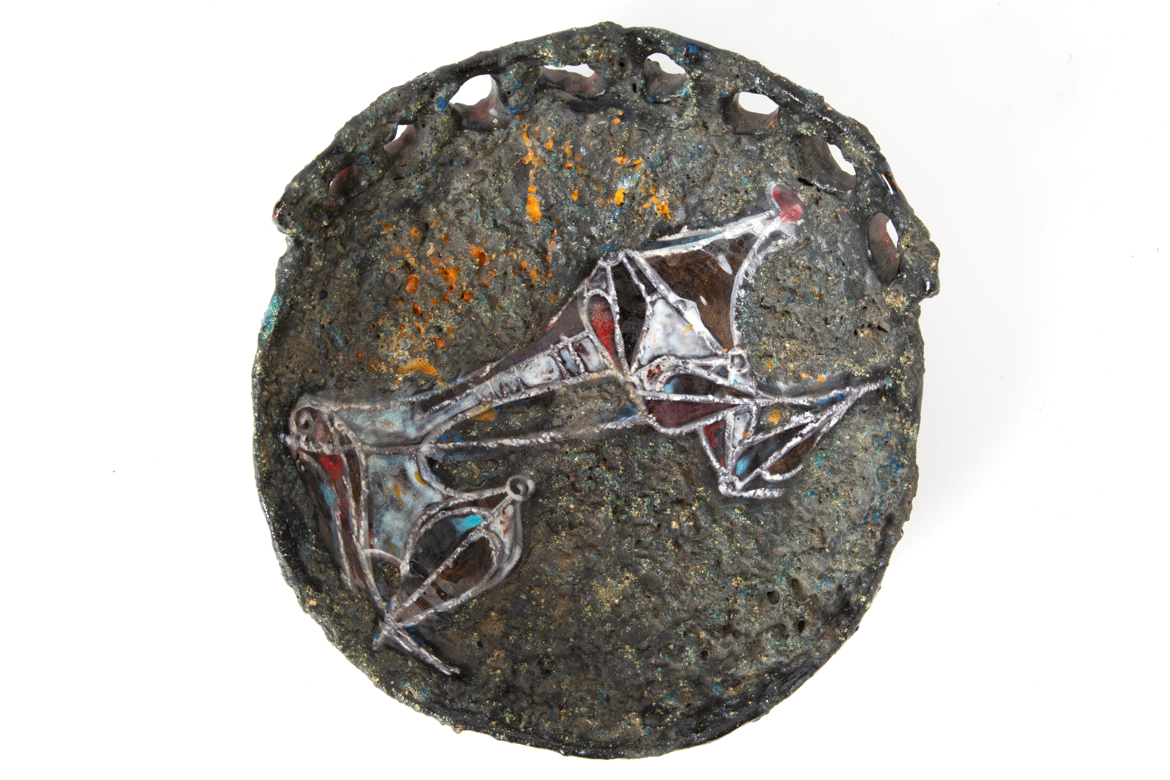 Marcello Fantoni - Ciotola brutalista in ceramica invetriata