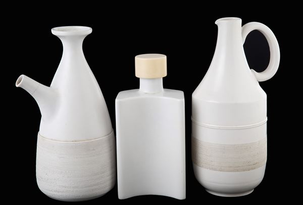 Glazed ceramic bottles and jugs. FRANCO POZZI CERAMICHE