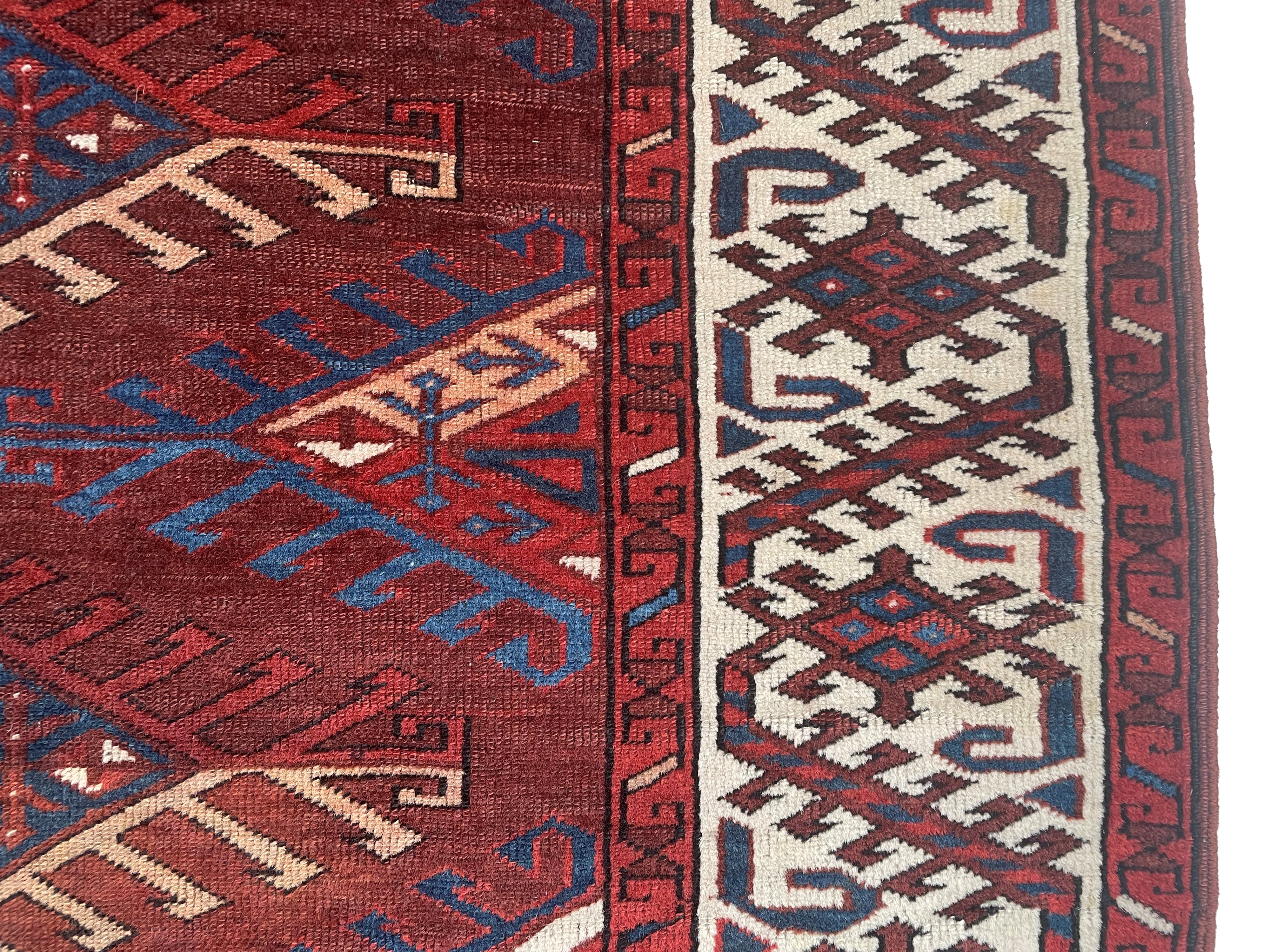 Tappeto Yomut, Main carpet, Turkestan occidentale, XIX secolo