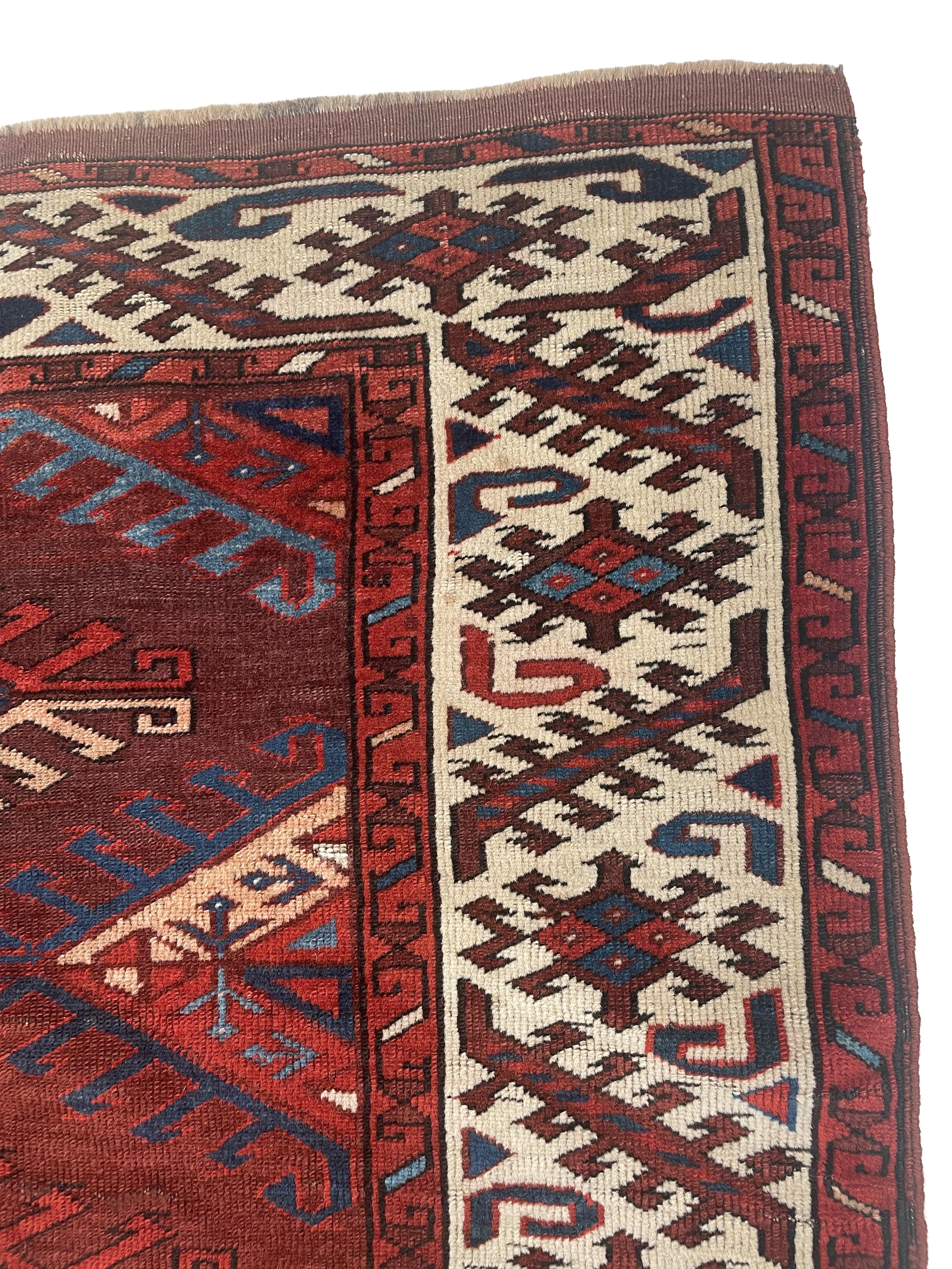 Tappeto Yomut, Main carpet, Turkestan occidentale, XIX secolo