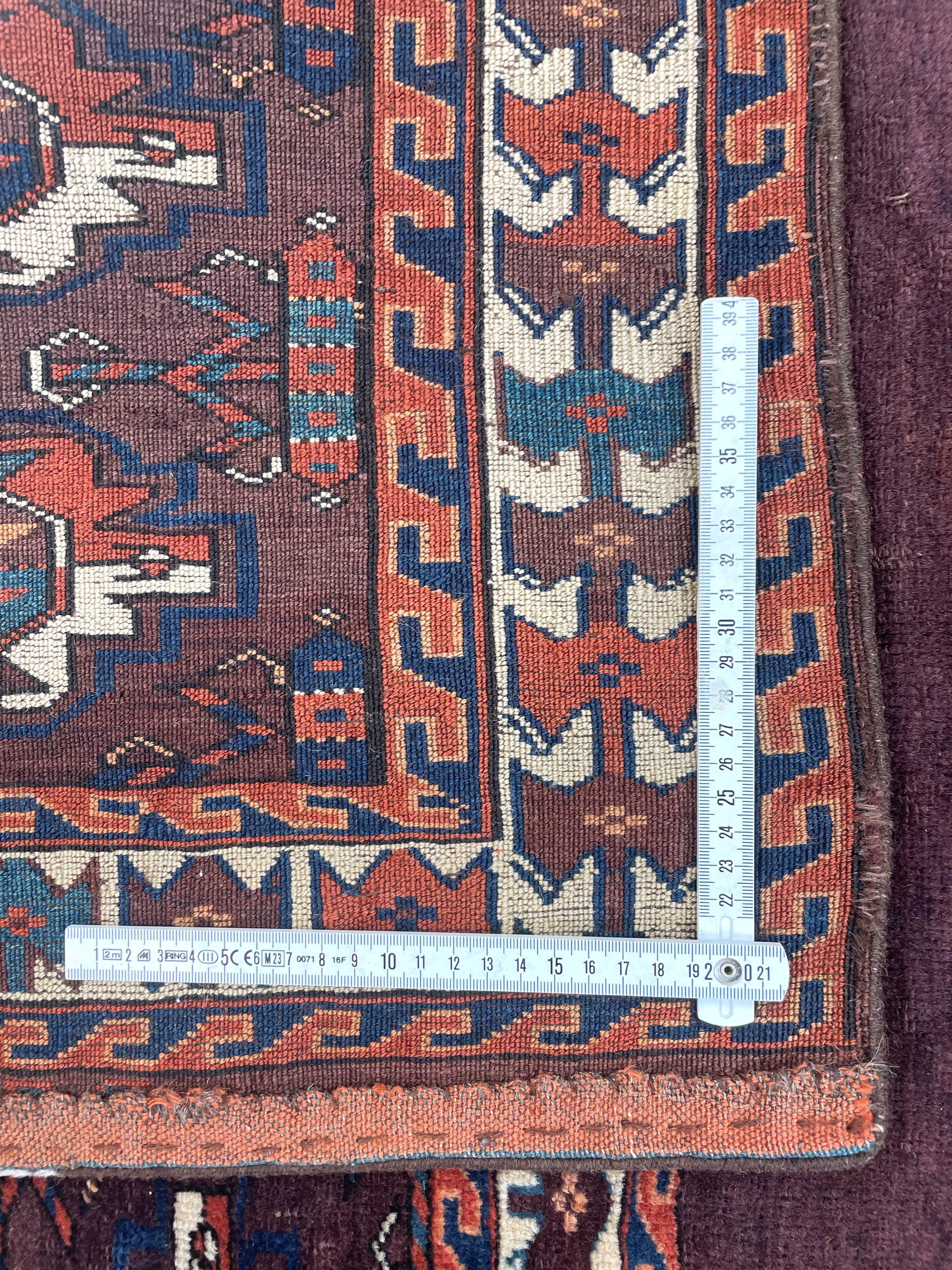 Tappeto Igdir Chuval, Turkestan occidentale, metà XIX secolo