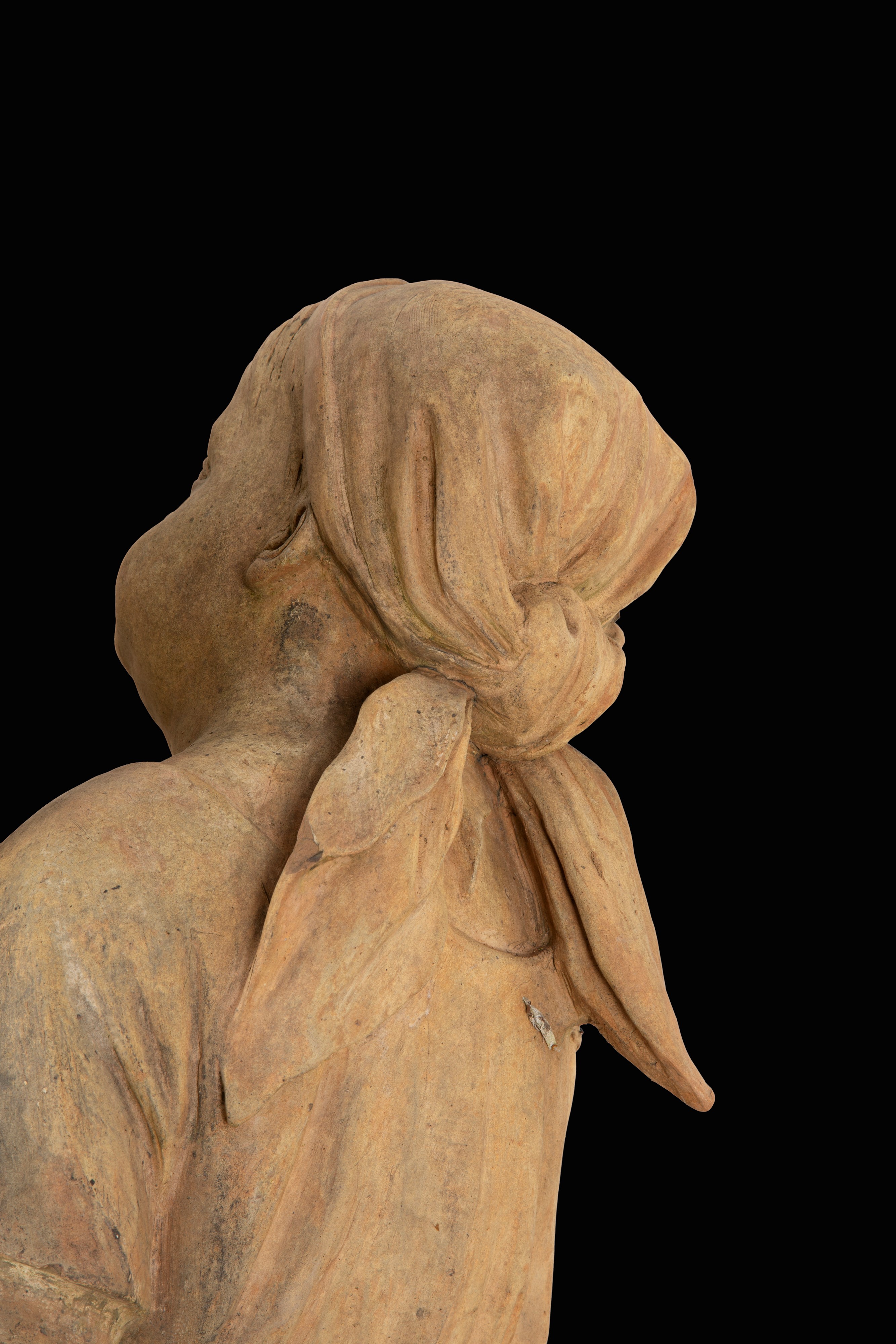 Gruppo scultoreo, Putti con spighe di grano, terracotta, fine XIX-inizi XX secolo