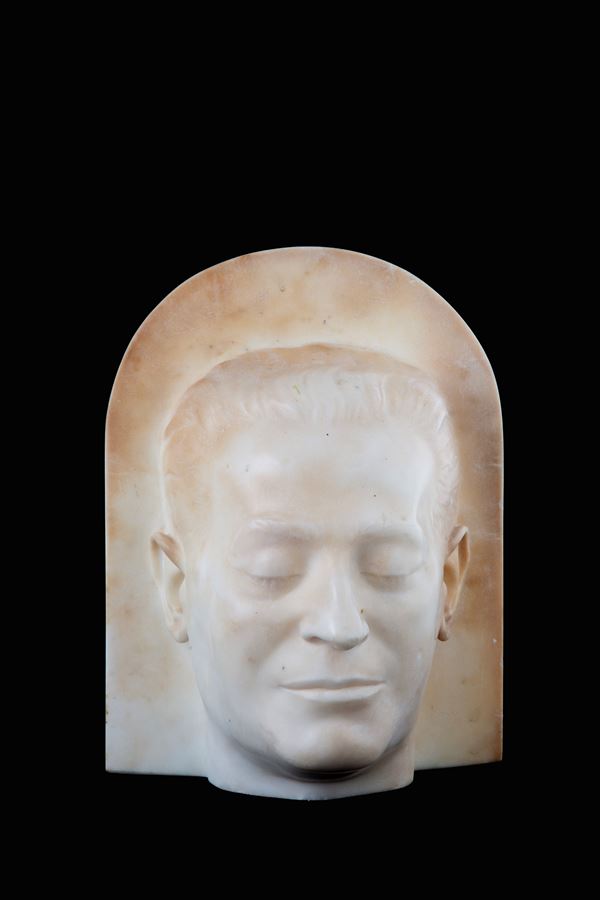 ARRIGO MINERBI - Marble sculpture "MALE FACE"