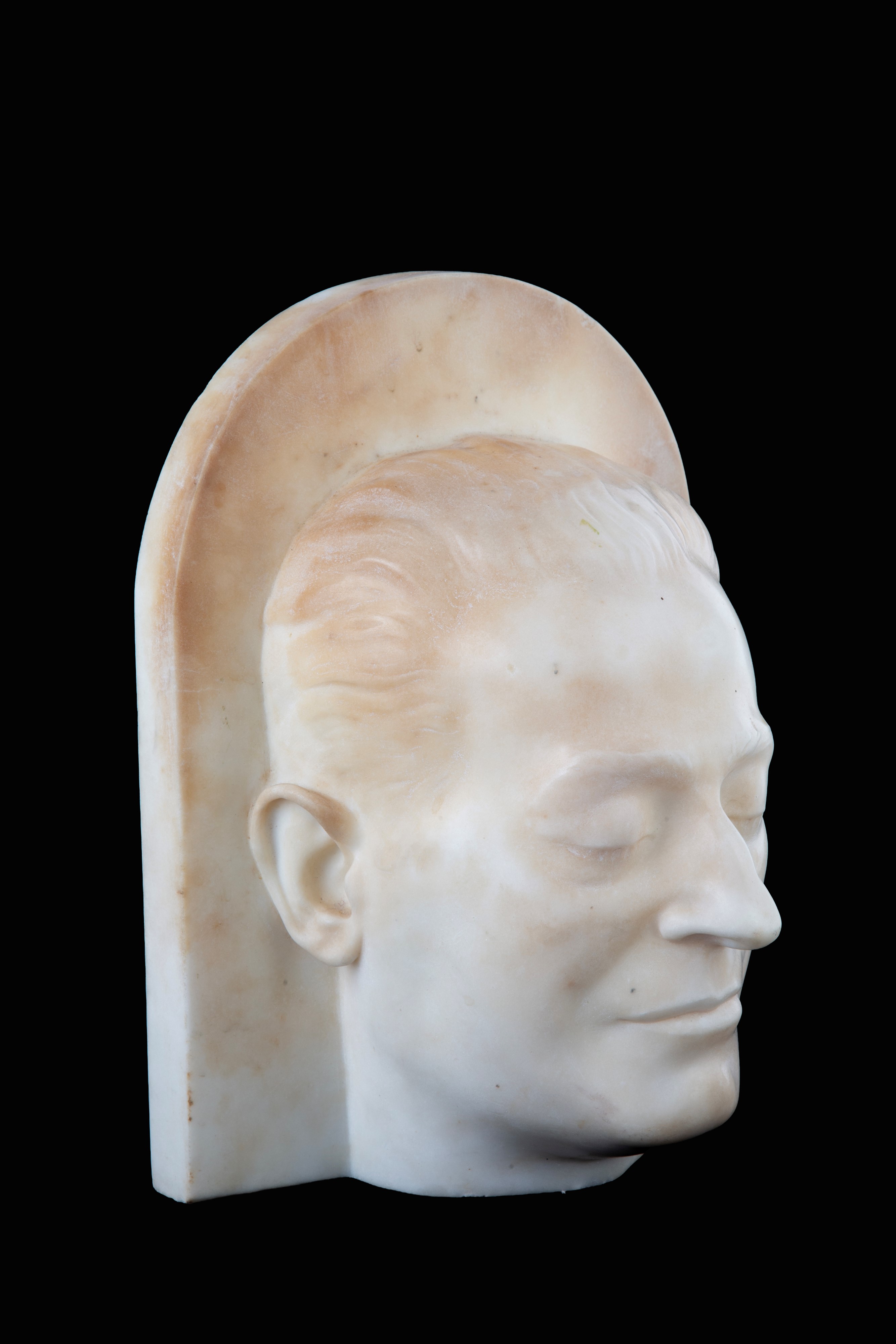 Arrigo Minerbi - Volto maschile, scultura in marmo