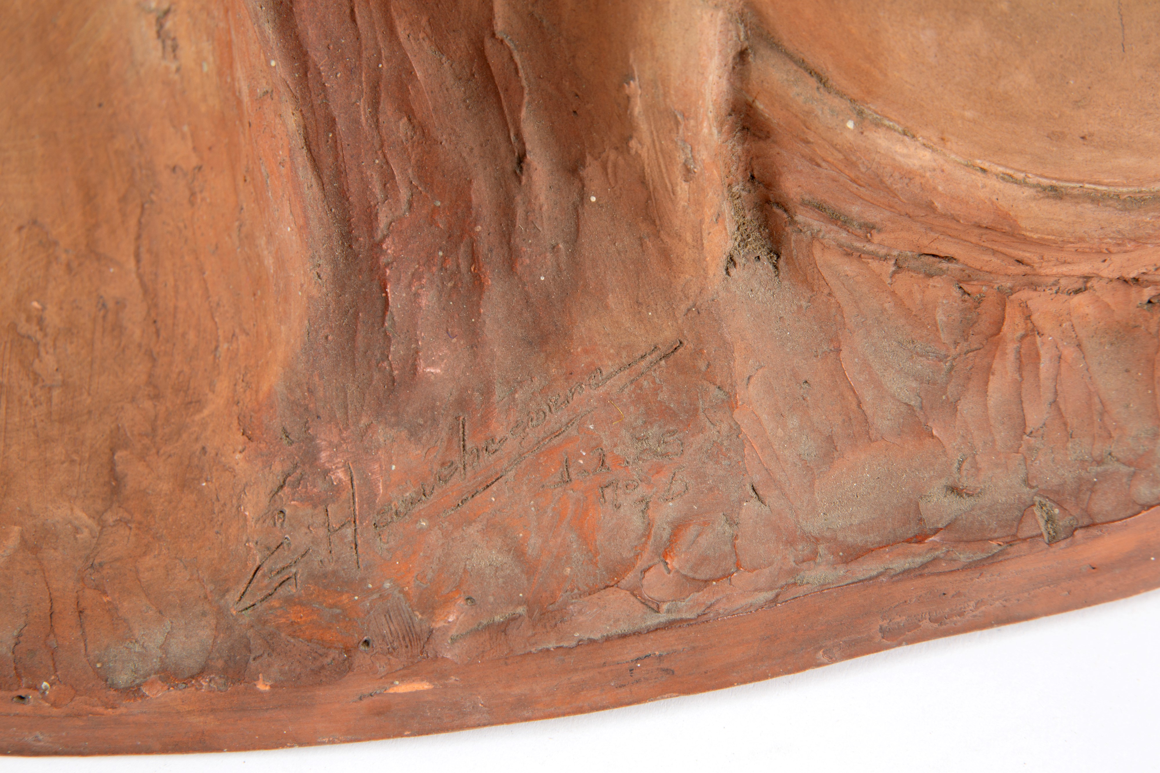 Gaston Hauchecorne - Gruppo scultoreo “Personaggi orientali” in terracotta