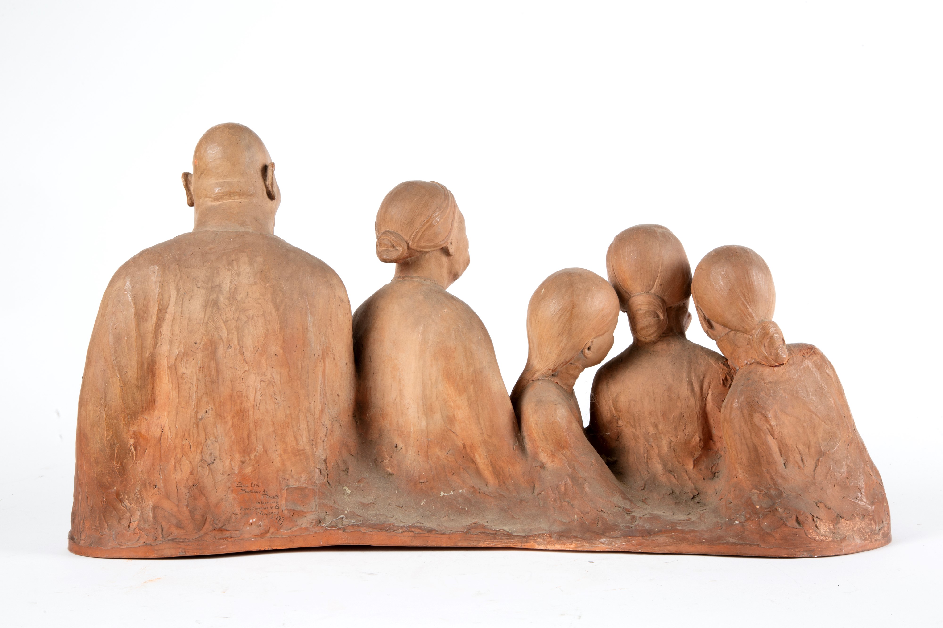 Gaston Hauchecorne - Gruppo scultoreo “Personaggi orientali” in terracotta