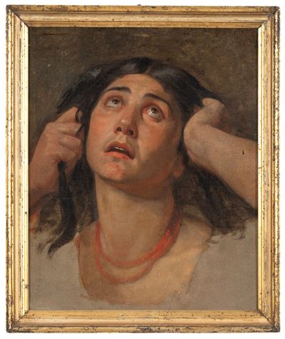 Dipinto, Volto maschile in estasi, olio su tela