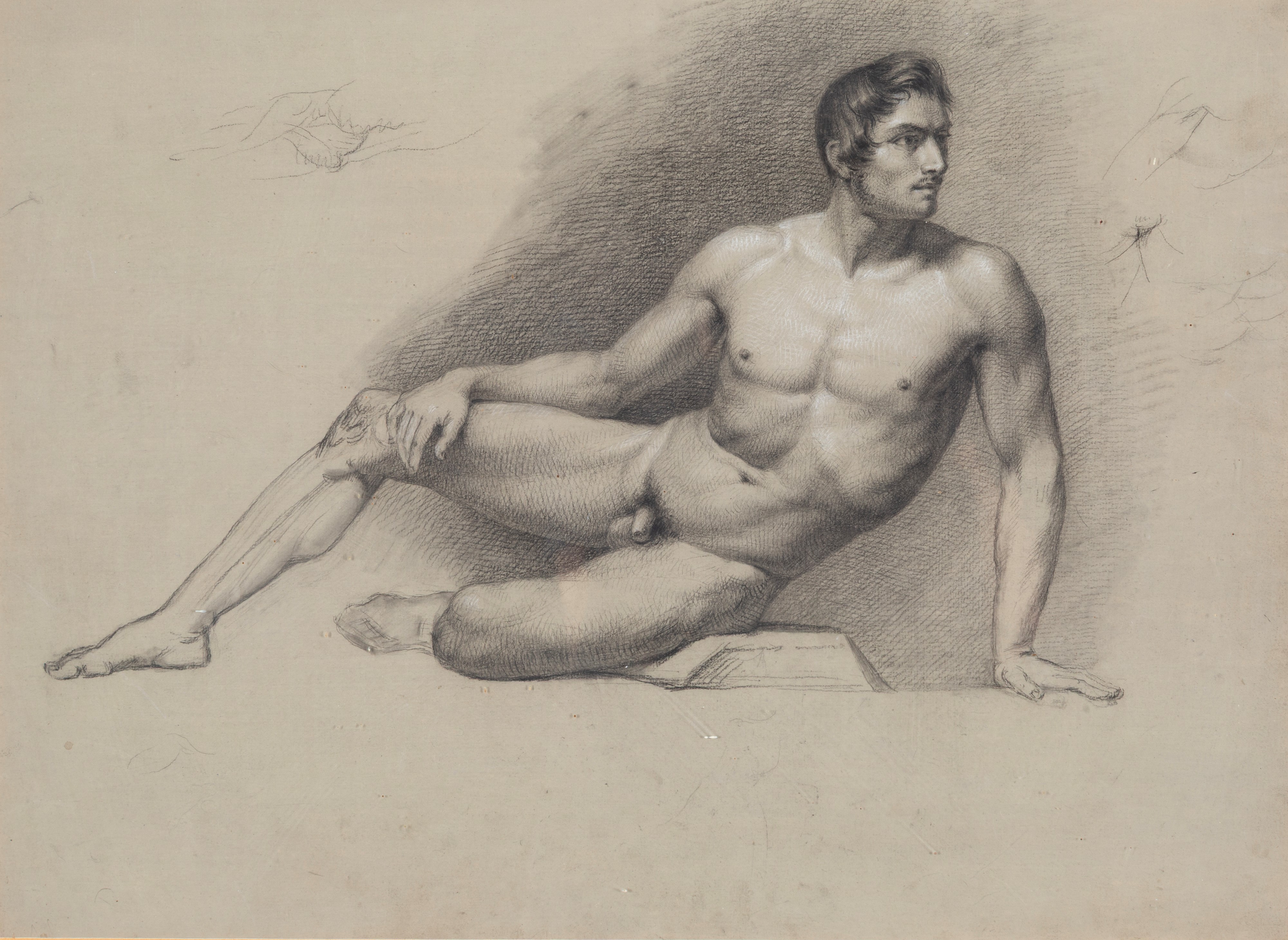 Placido Fabris - Nudo maschile seduto