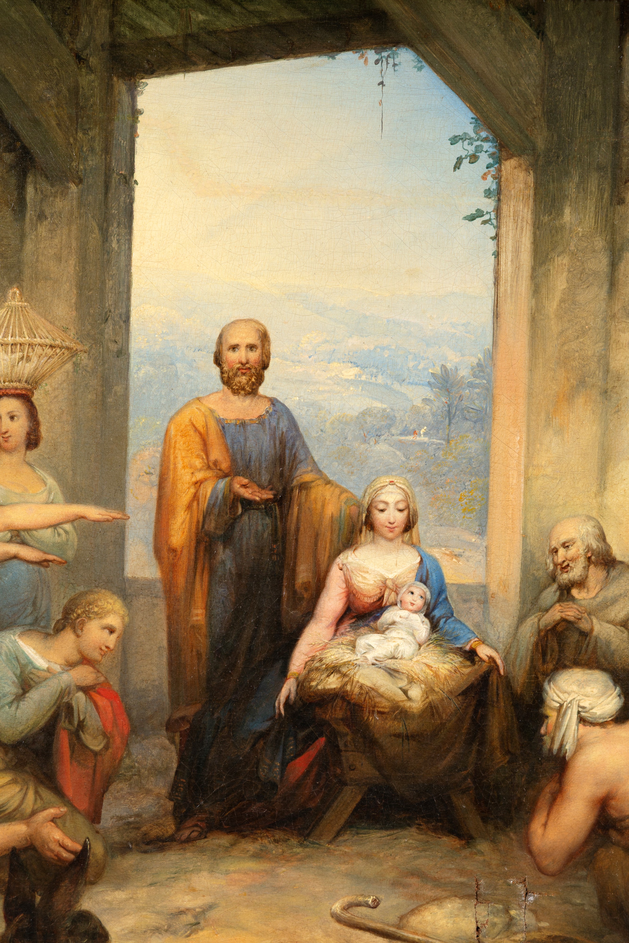Dipinto, Adorazione dei pastori, olio su tela, 1830