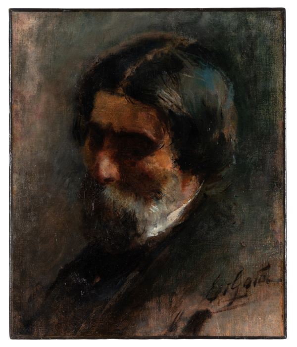 EMILIO GOLA - Painting "PORTRAIT OF A MAN WITH A BEARD"