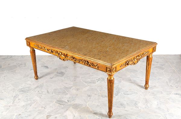 Tavolo con piano in marmo