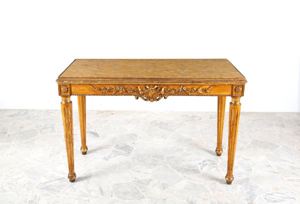 Consolle con piano in marmo