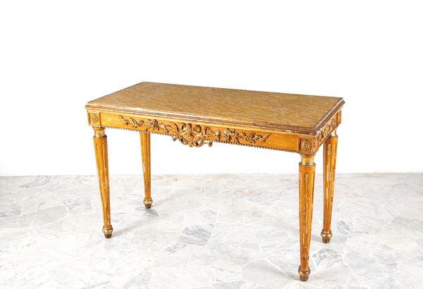 Consolle con piano in marmo