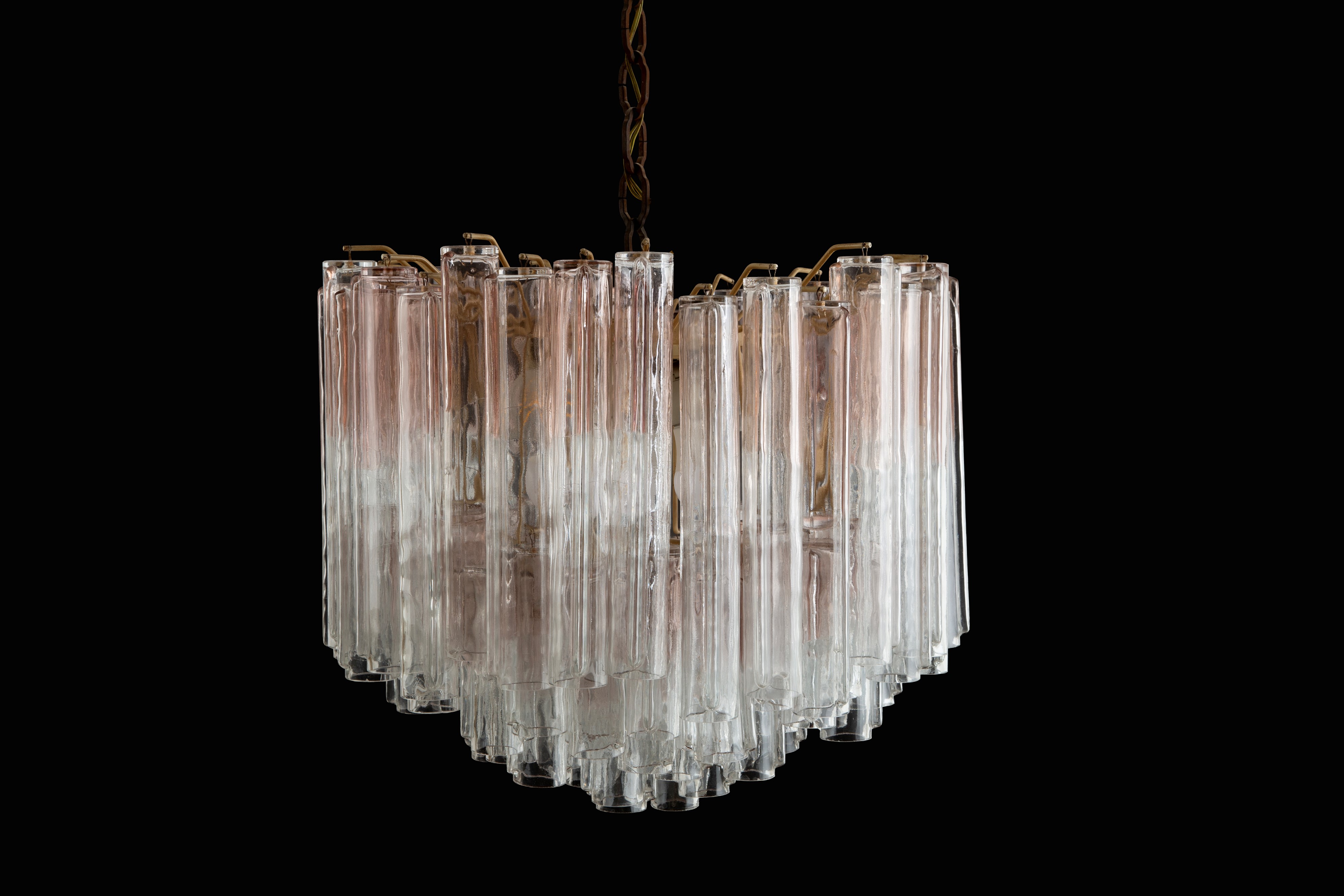 Lampadario, otto luci, vetro di Murano (anni '70)