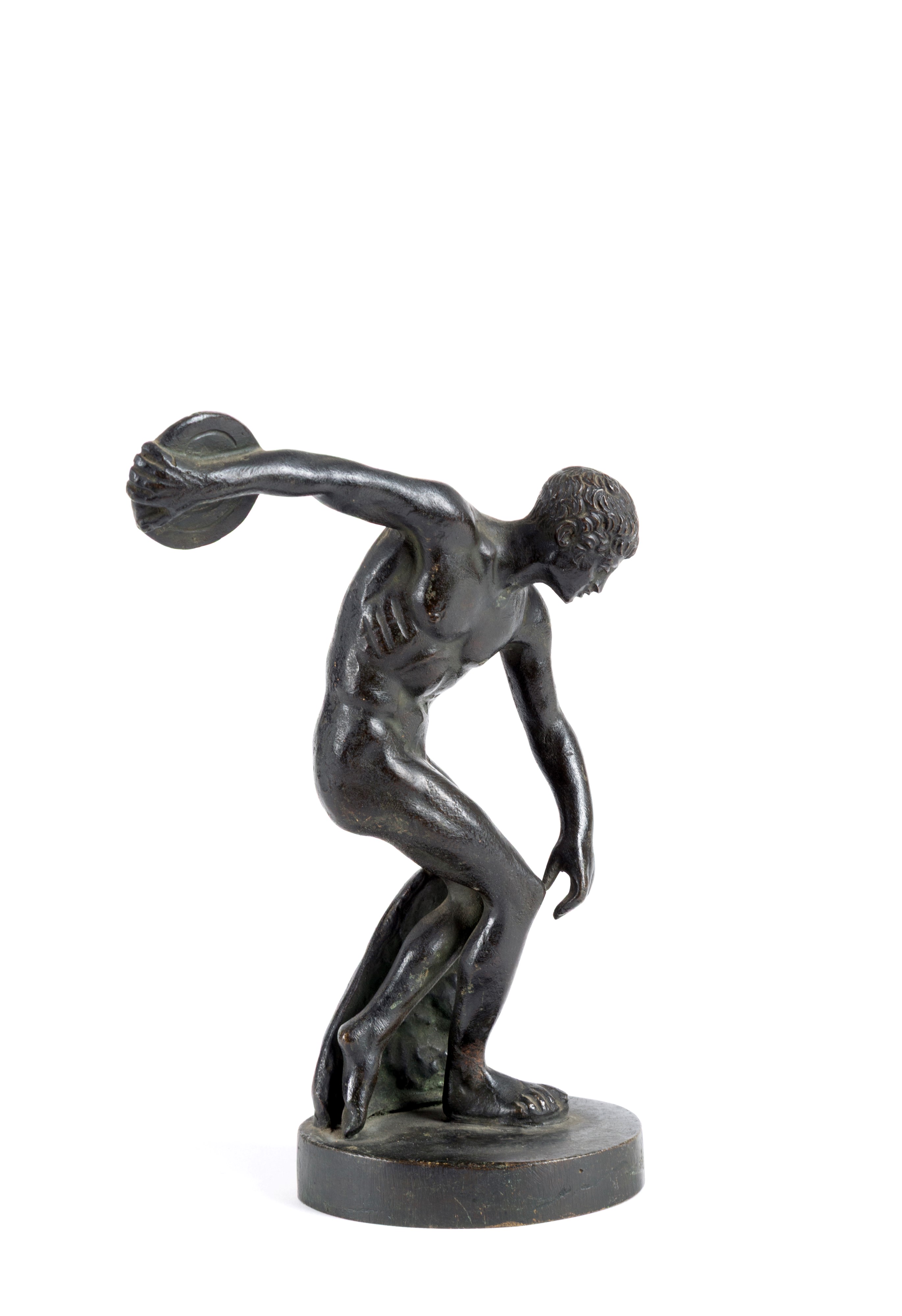 Scultura del “Discoobolo”, bronzo, fine XIX secolo