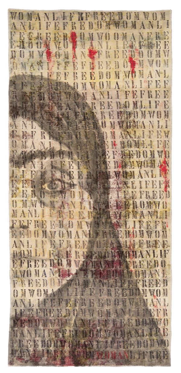 "WOMAN LIFE AND FREEDOM" rug