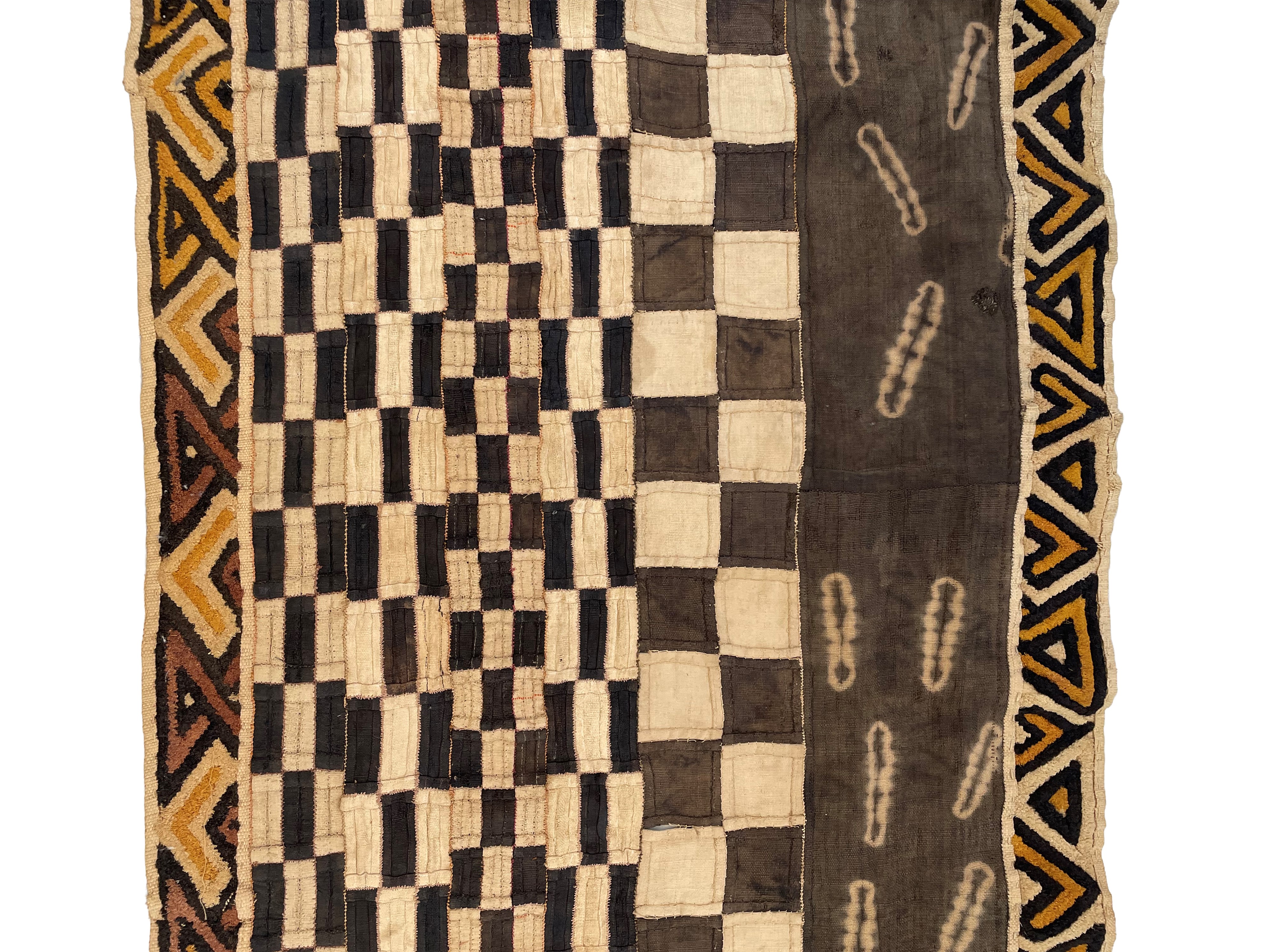 Tessuto Kuba in raffia e velluto, Repubblica del Congo, XX secolo