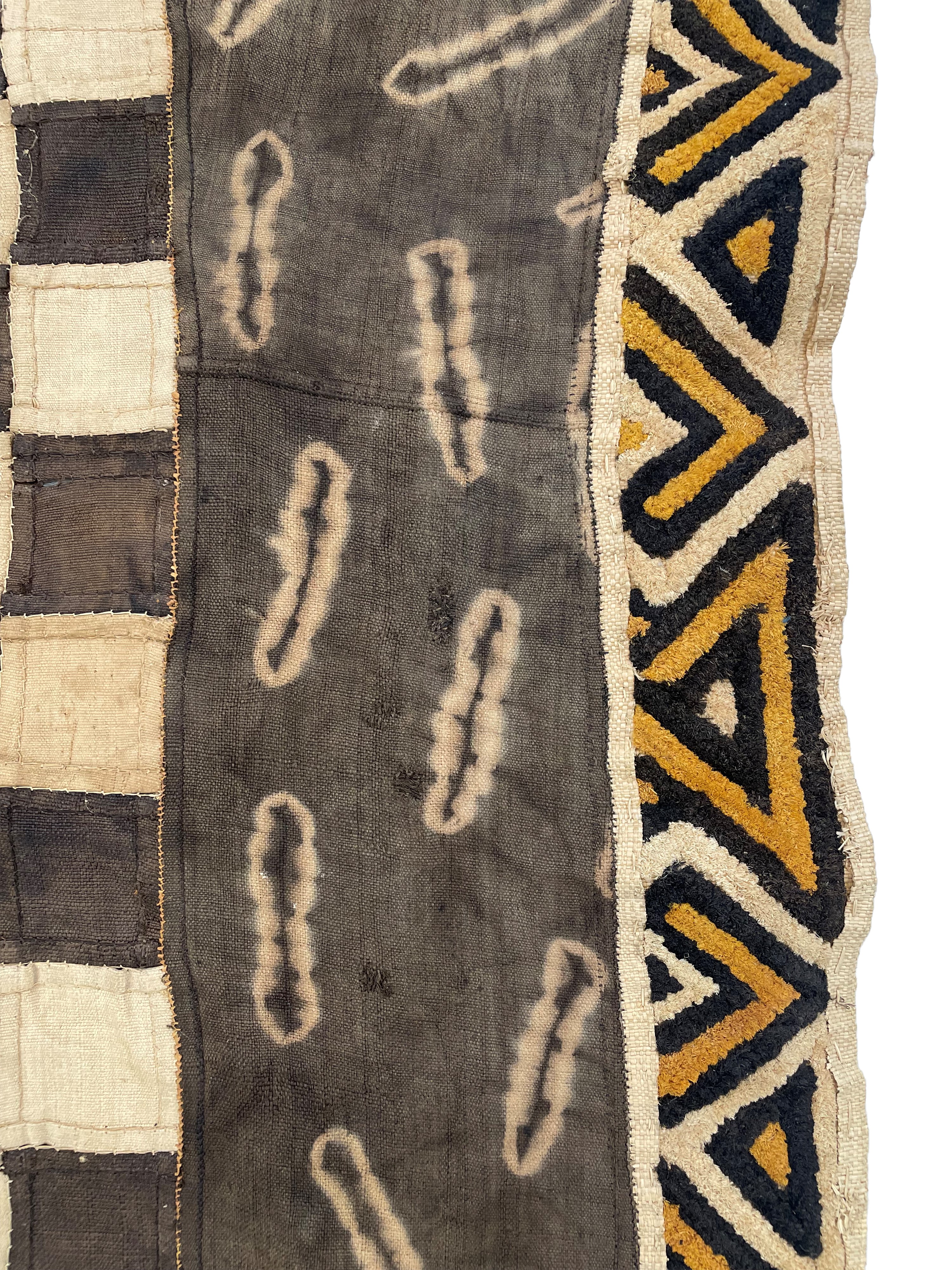 Tessuto Kuba in raffia e velluto, Repubblica del Congo, XX secolo