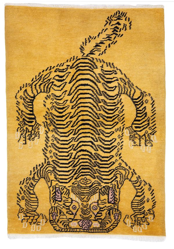 Tiger-patterned rug. Tibet