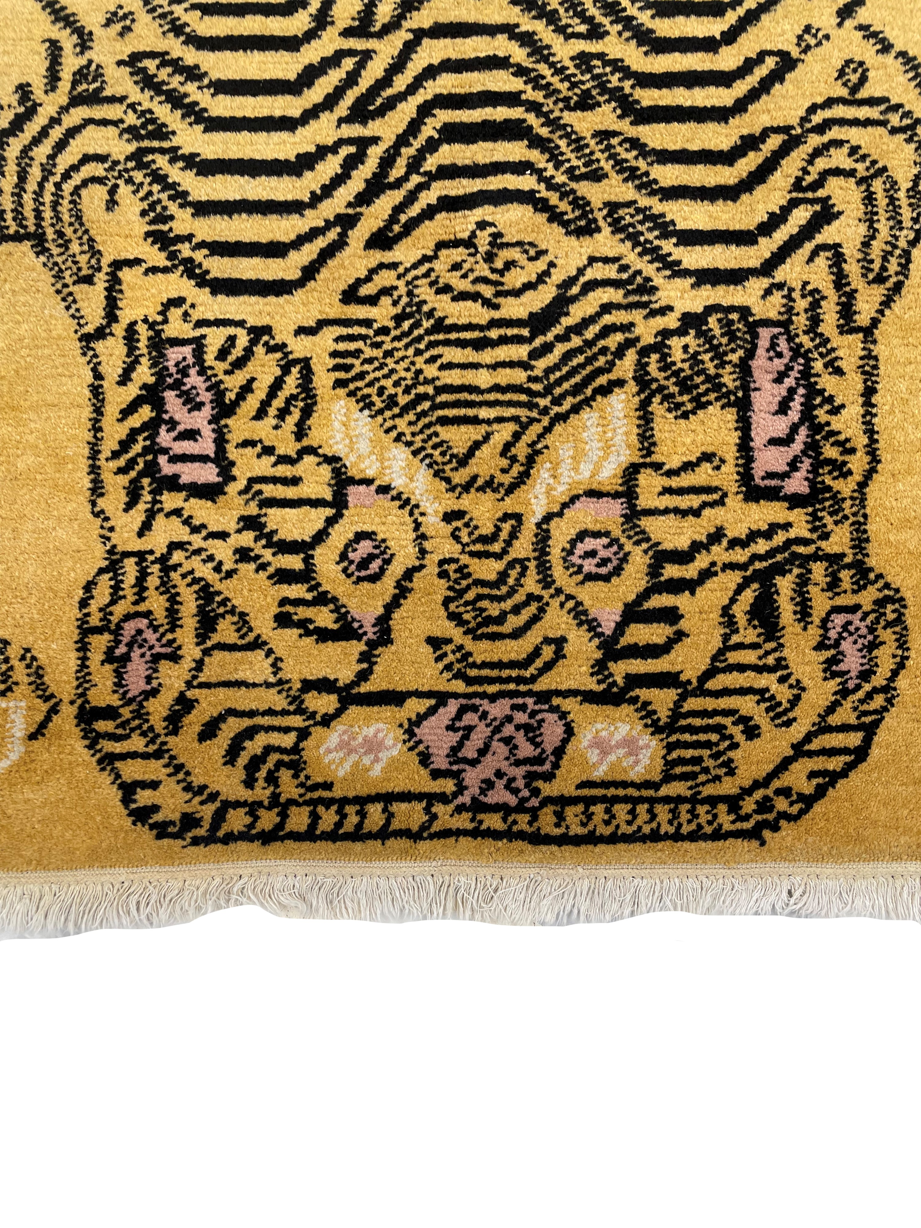 Tappeto con disegno a tigre, Tibet, seconda metà del XX secolo
