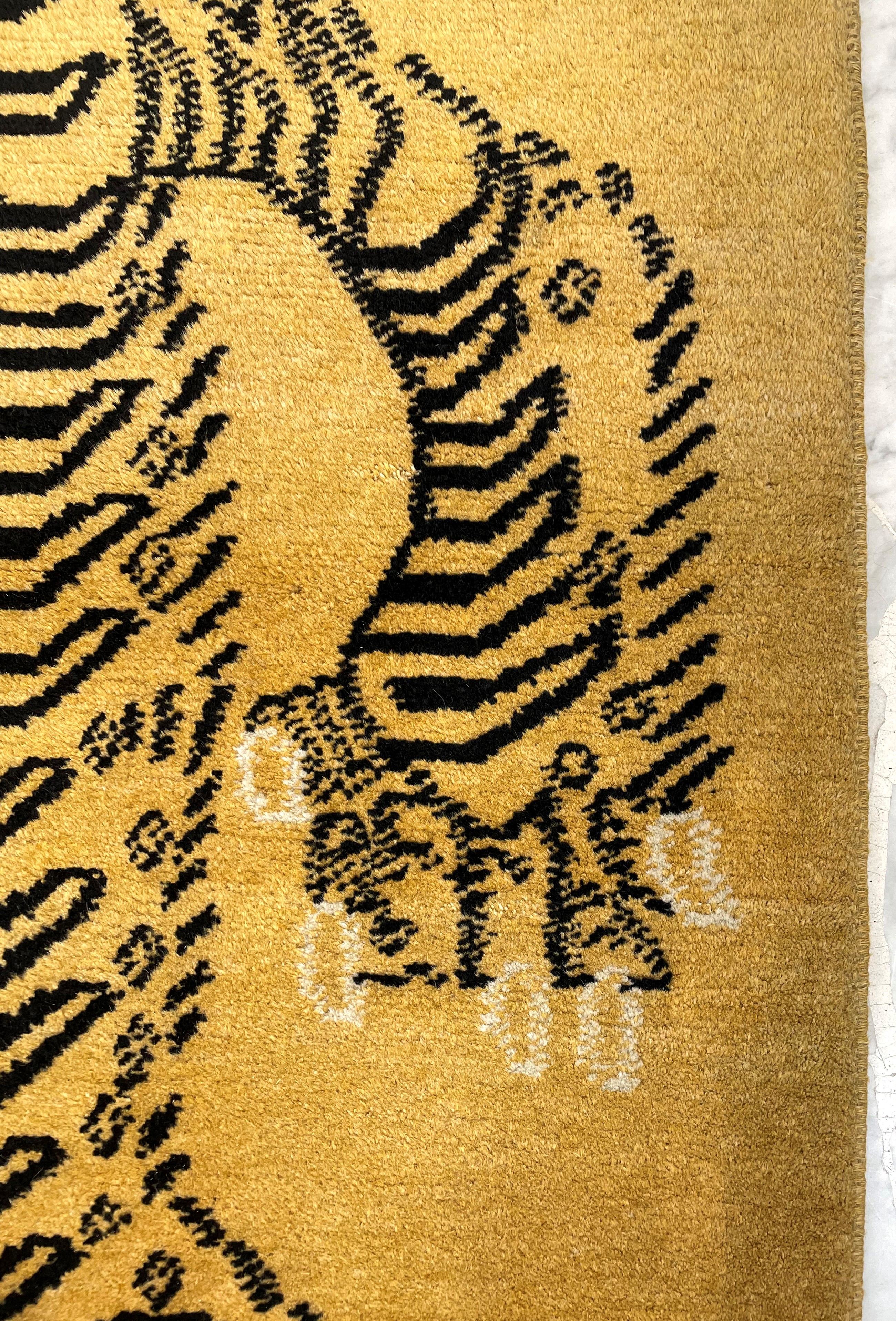 Tappeto con disegno a tigre, Tibet, seconda metà del XX secolo