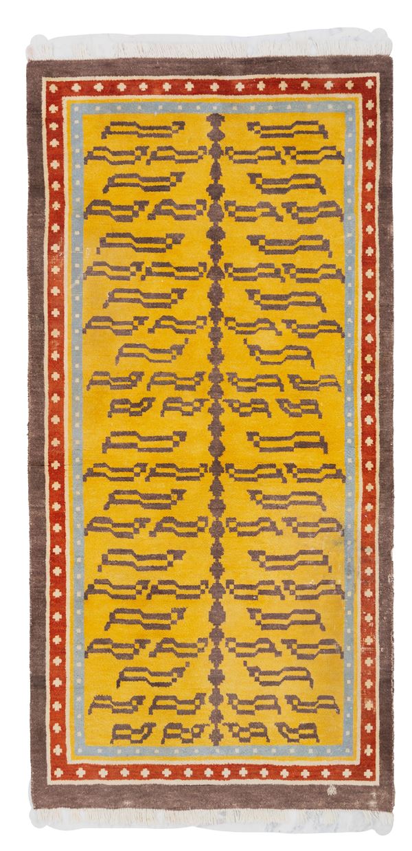 Tiger-patterned rug. Tibet