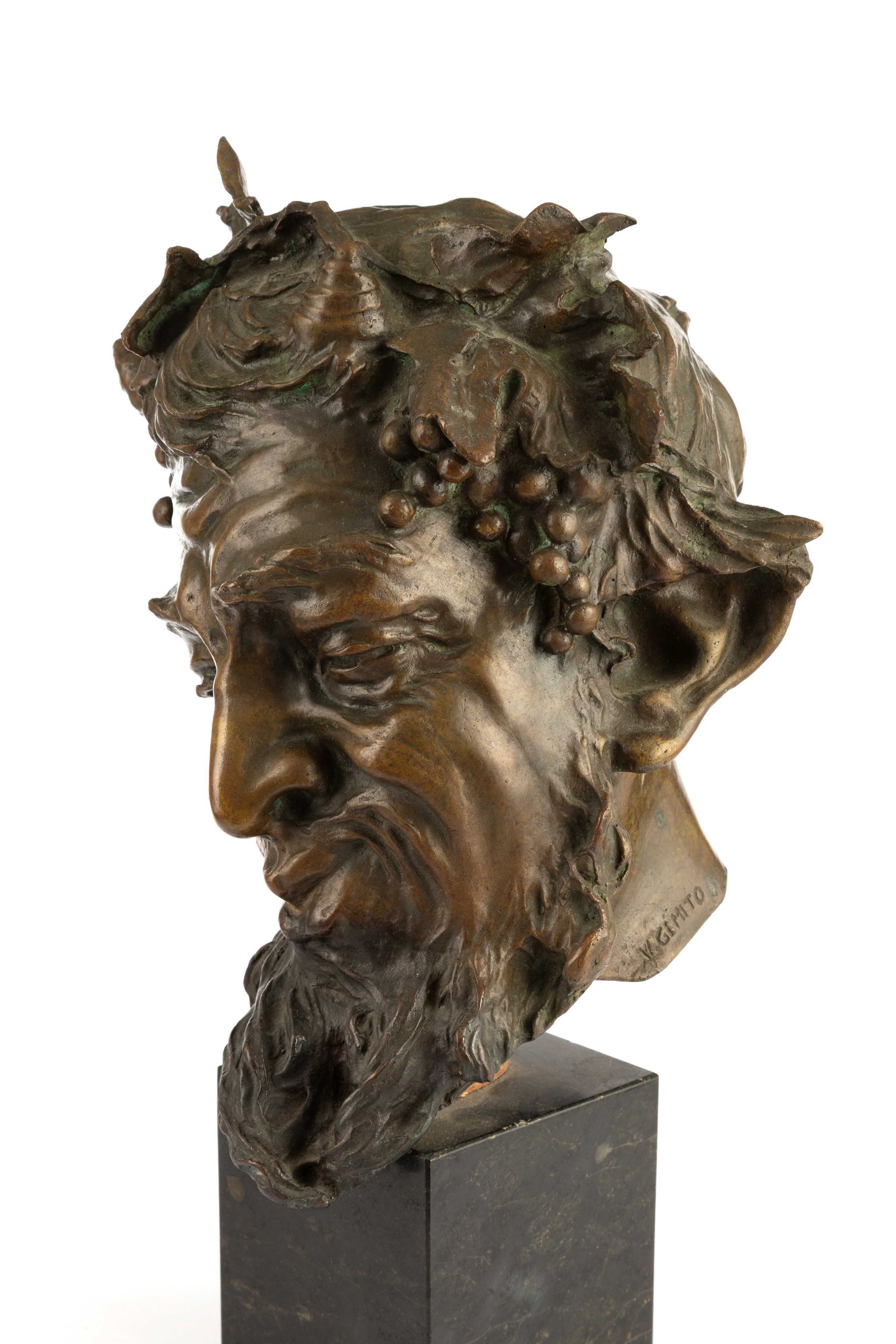 Vincenzo Gemito - Testa di satiro, scultura in bronzo