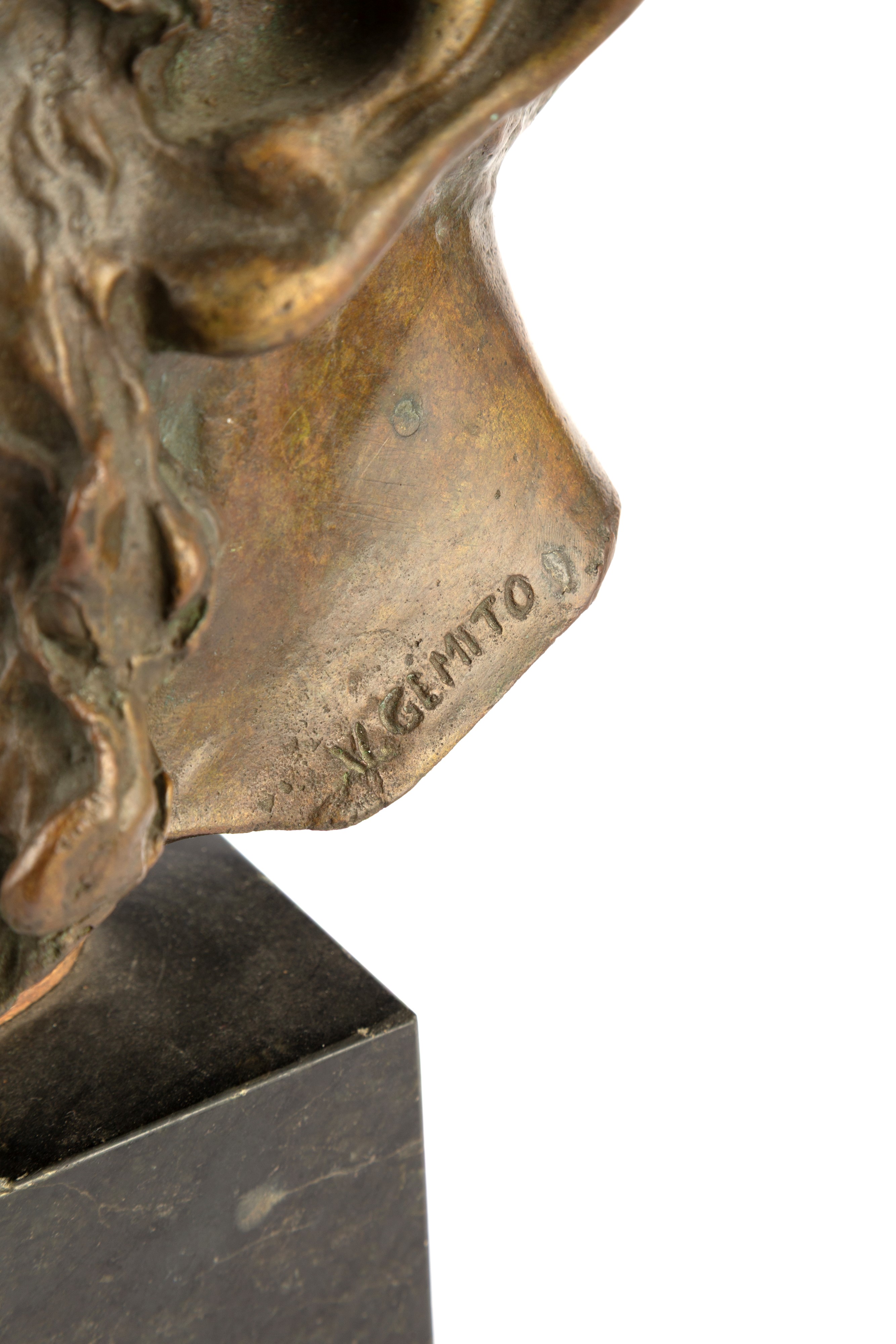 Vincenzo Gemito - Testa di satiro, scultura in bronzo