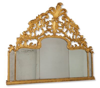 Caminiera, legno intagliato e dorato, XVIII secolo