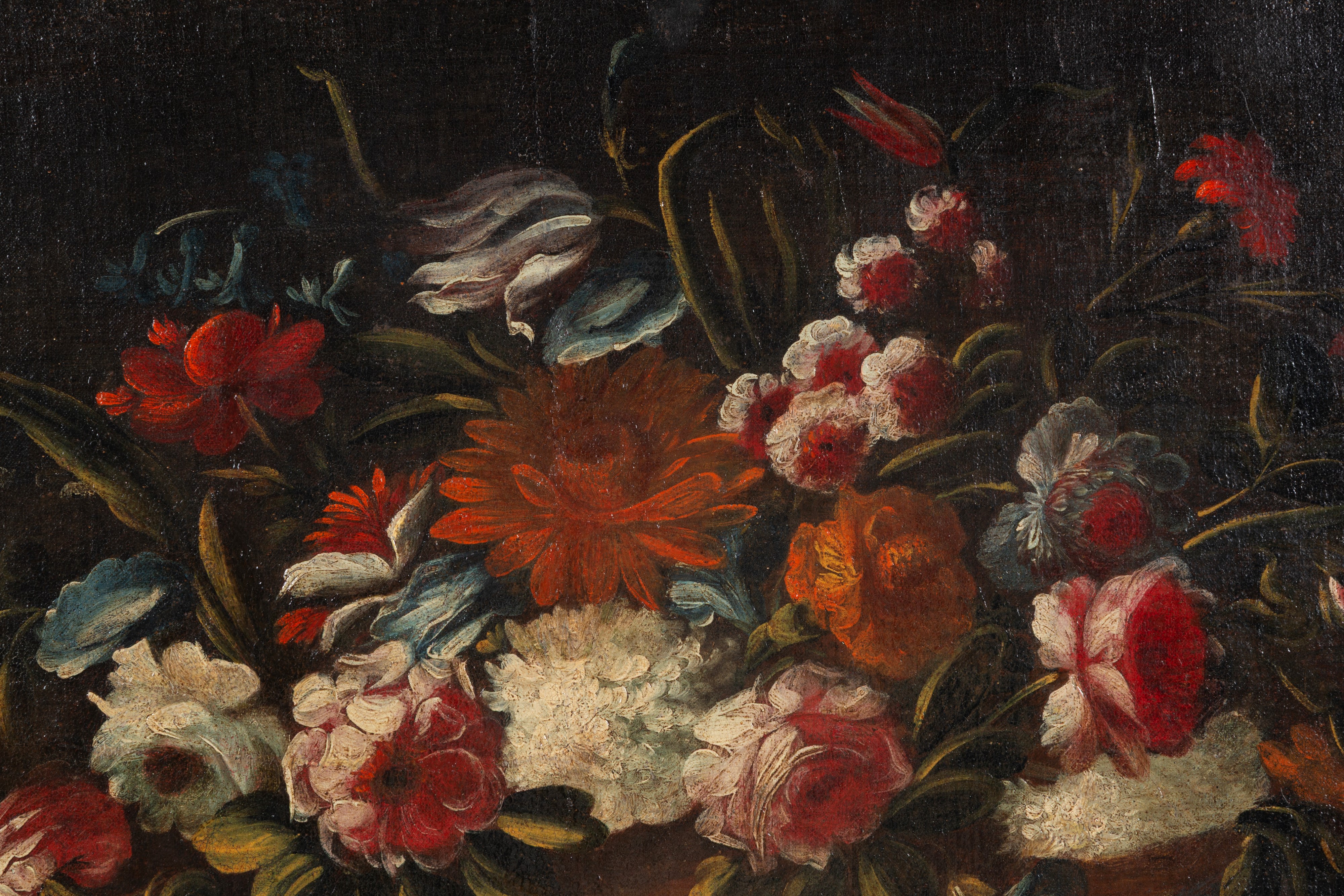 Dipinto, Cesta di fiori, olio su tela, seconda metà del XVII secolo