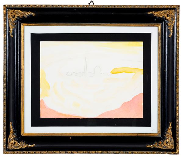 VIRGILIO GUIDI - Painting "ISLAND OF SAN GIORGIO"