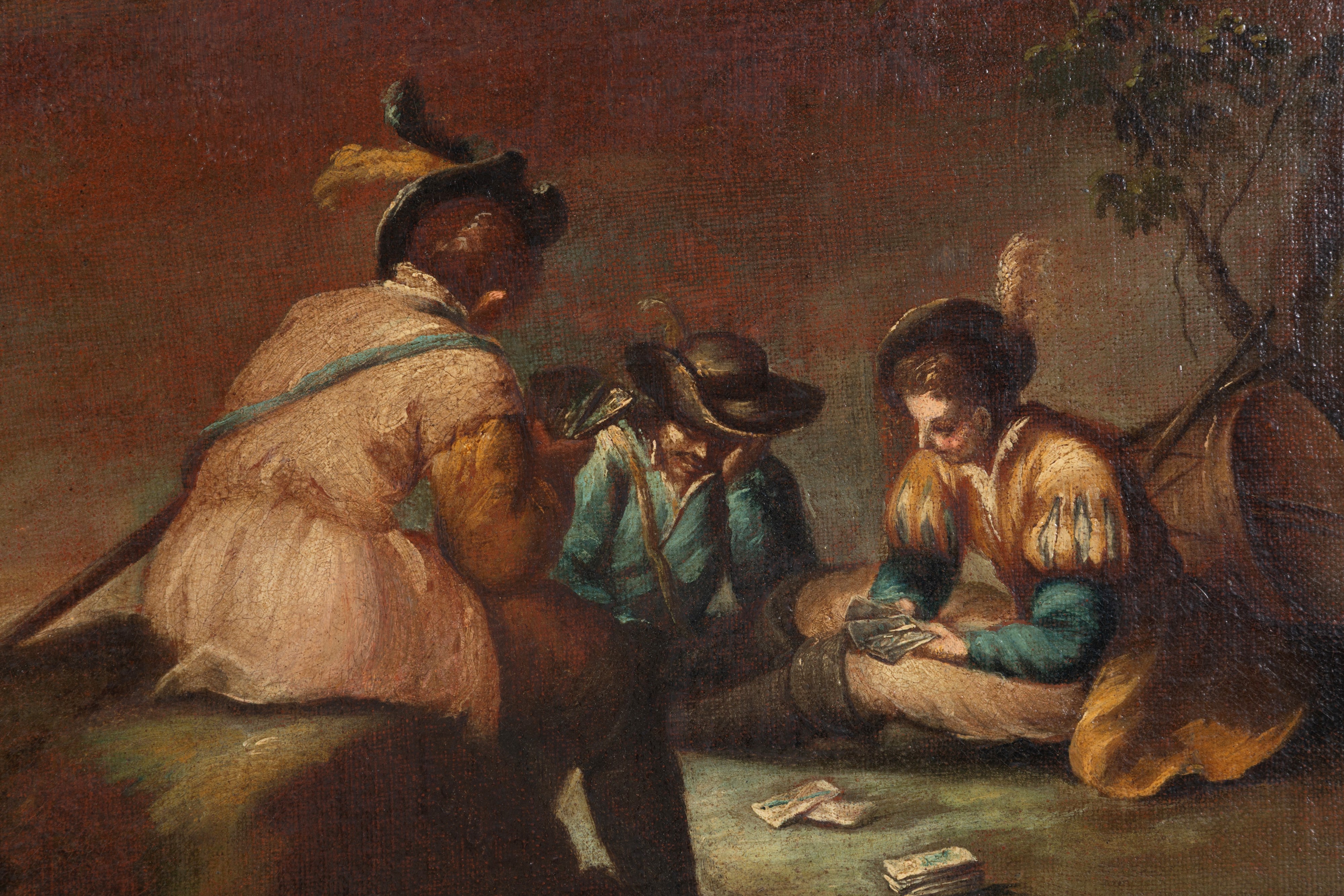 Dipinto raffigurante “Bivacco”, olio su tela (fine XVII secolo)