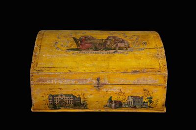 Bauletto in legno laccato (arte povera), XVIII secolo