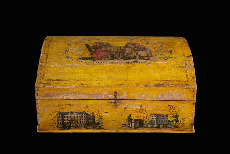 Bauletto in legno laccato (arte povera), XVIII secolo
