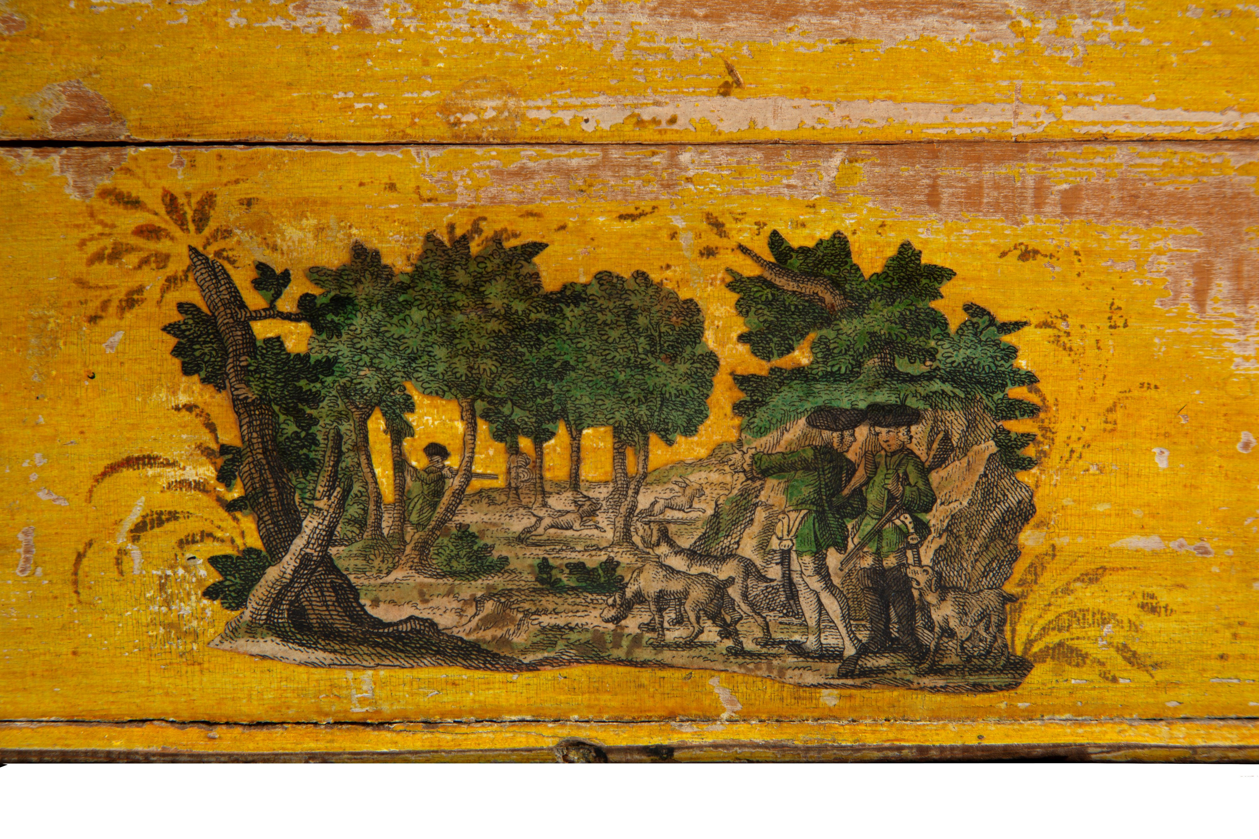 Bauletto in legno laccato (arte povera), XVIII secolo