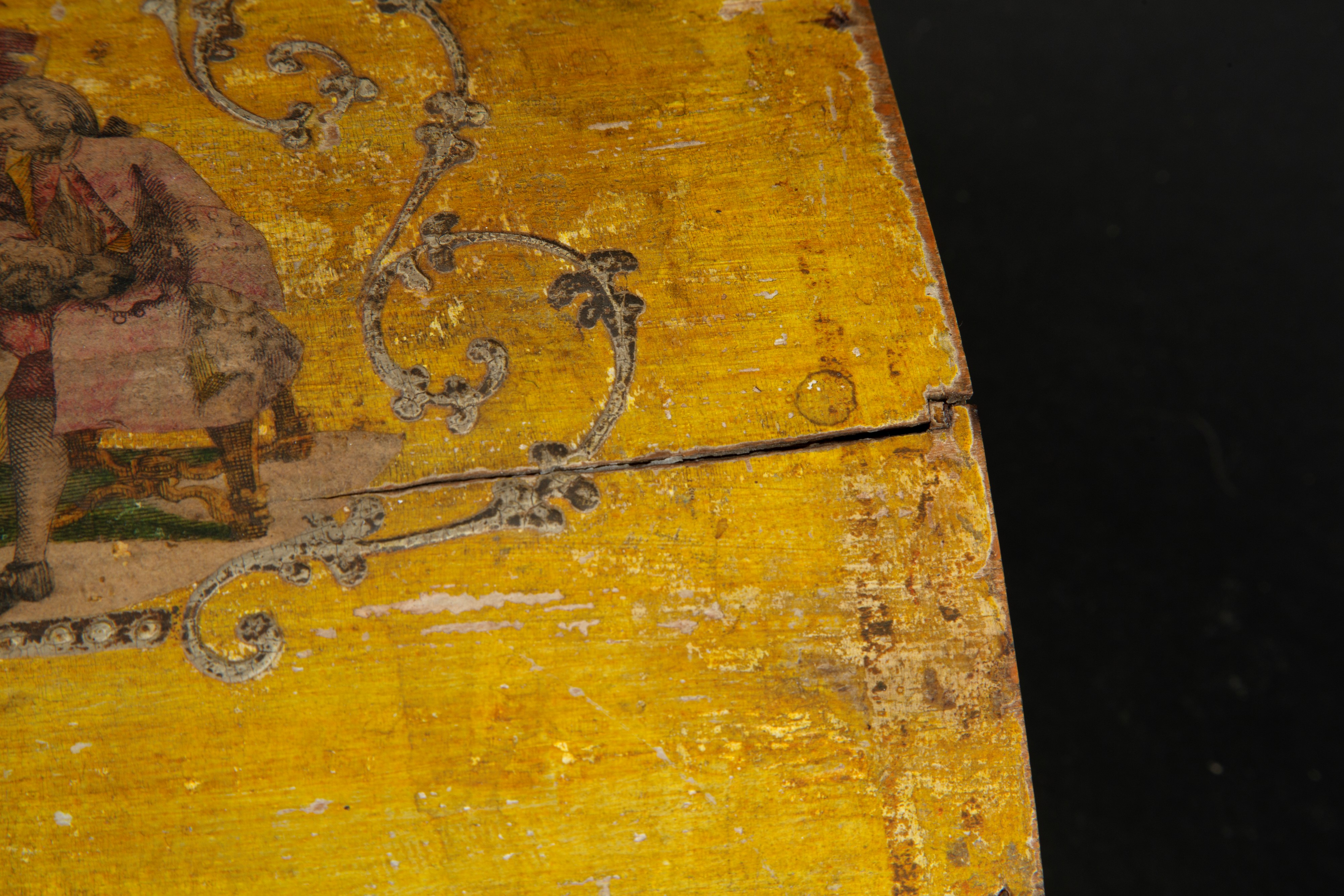 Bauletto in legno laccato (arte povera), XVIII secolo