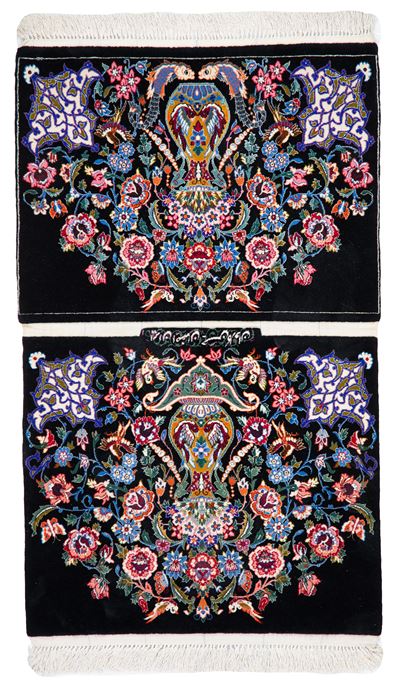 Hassan Karvan, Coppia di tappeti Isfahan in lana e seta (qualità extra fine) firmati