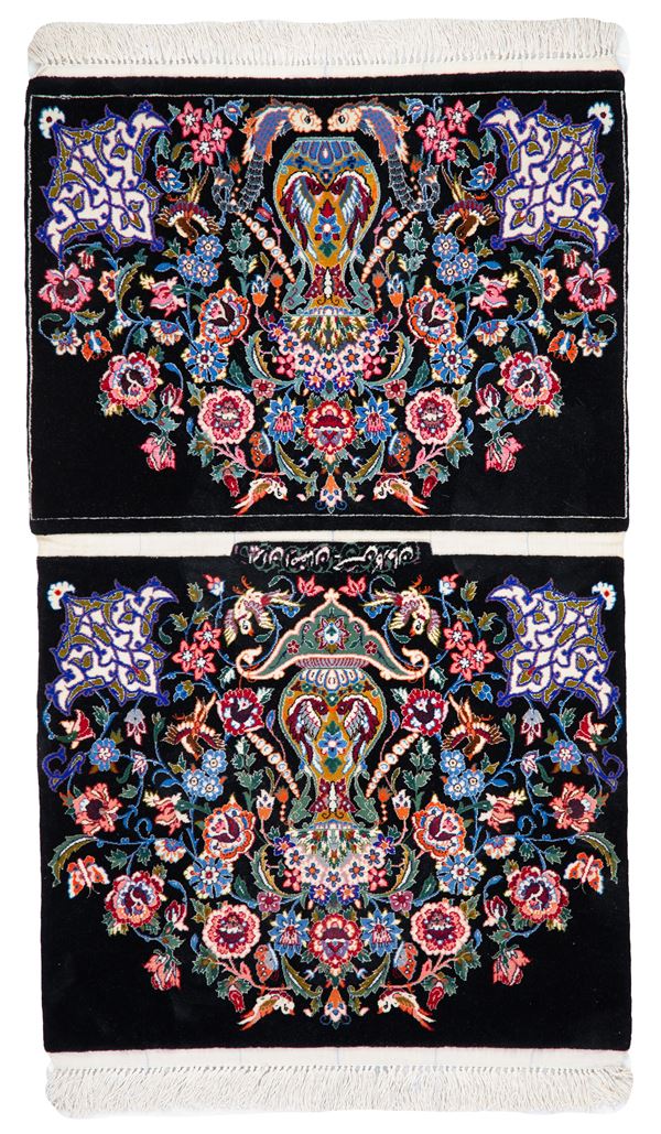 A pair of Isfahan rugs signed by Master Hassan Karvan. Persia