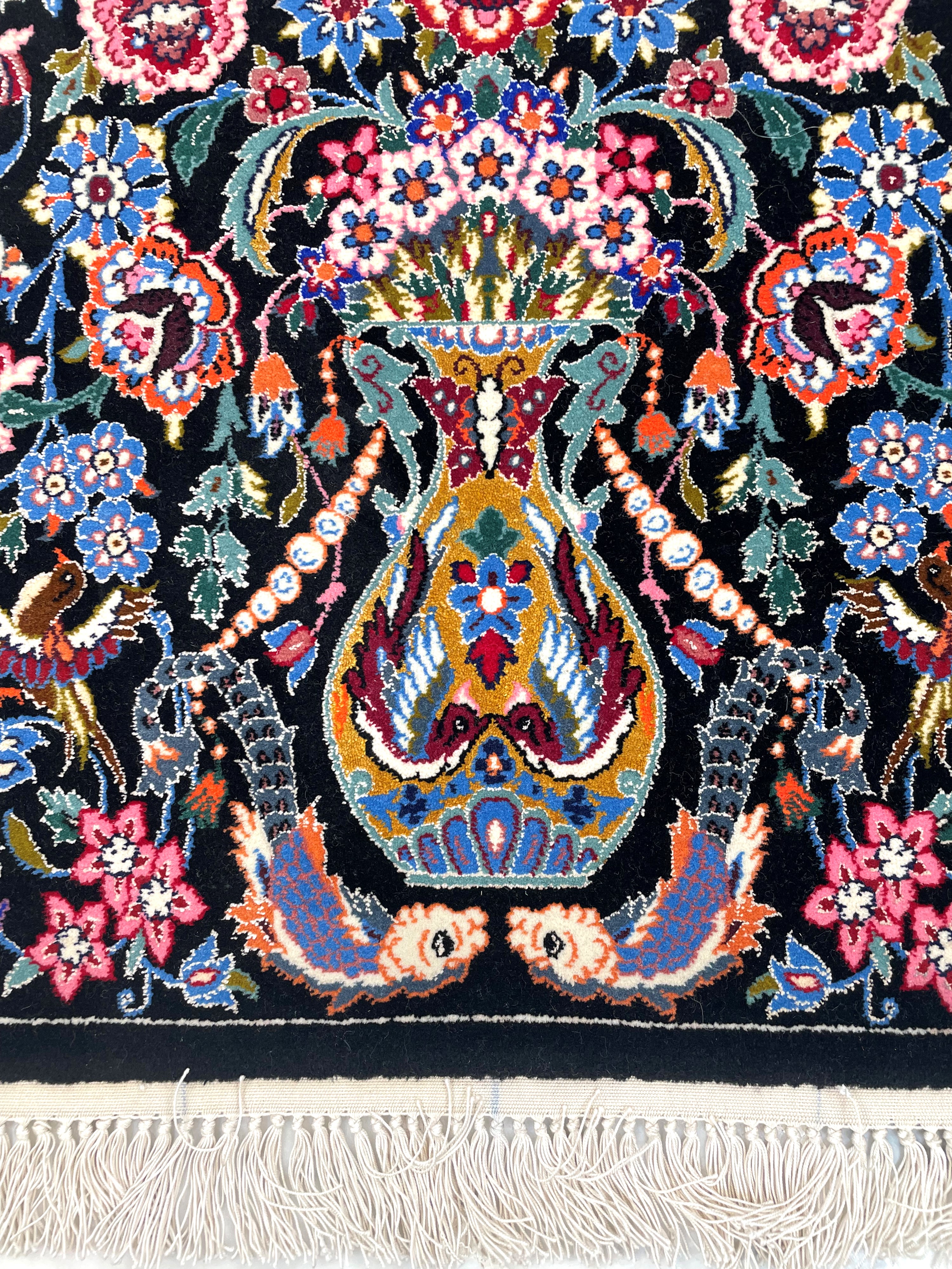 Hassan Karvan, Coppia di tappeti Isfahan in lana e seta (qualità extra fine) firmati
