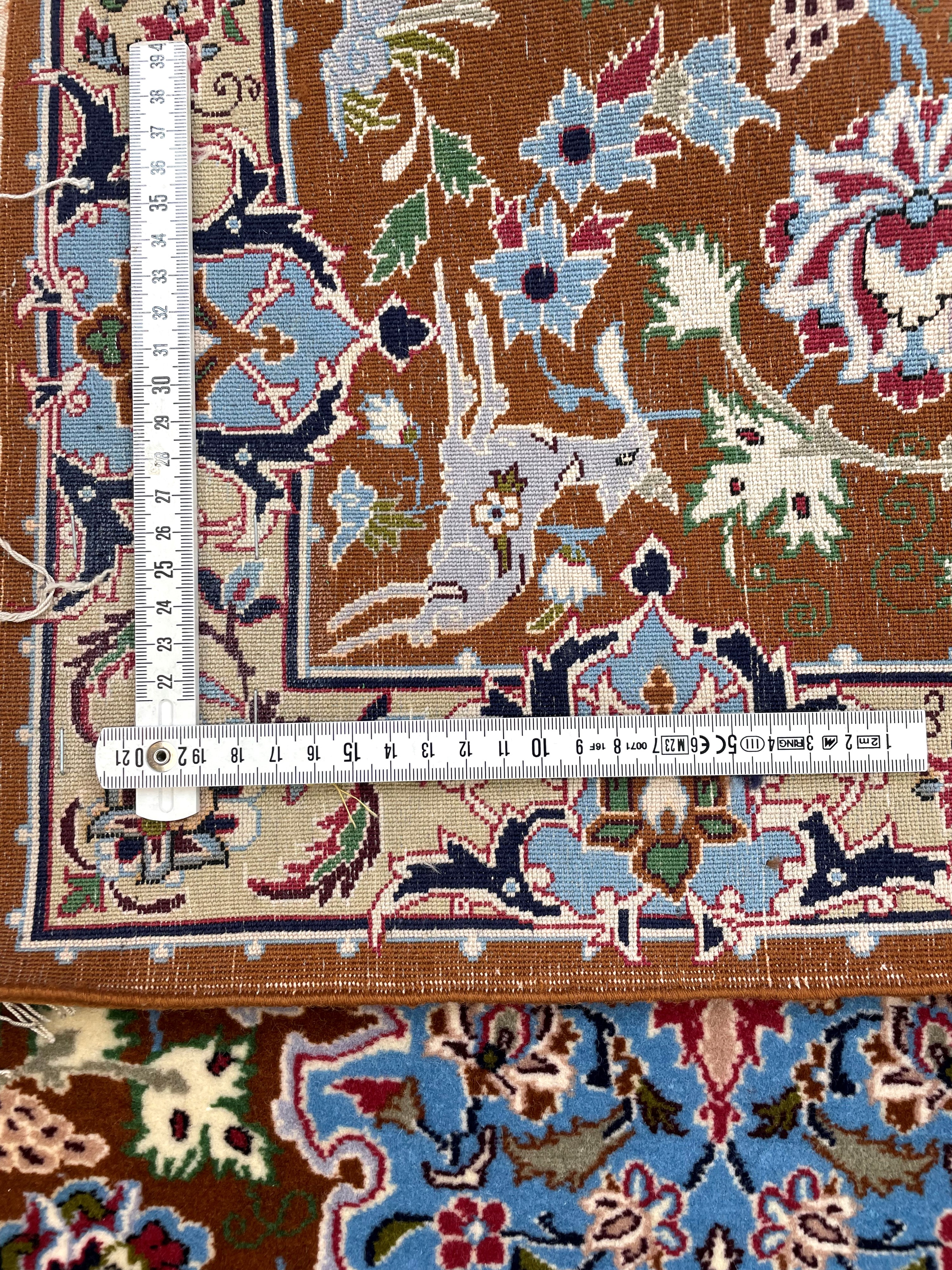 Tappeto Isfahan, lana e seta, Persia, fine XX secolo