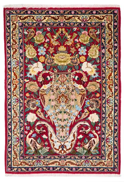 Tappeto Isfahan, in lana e seta, Persia, fine XX secolo