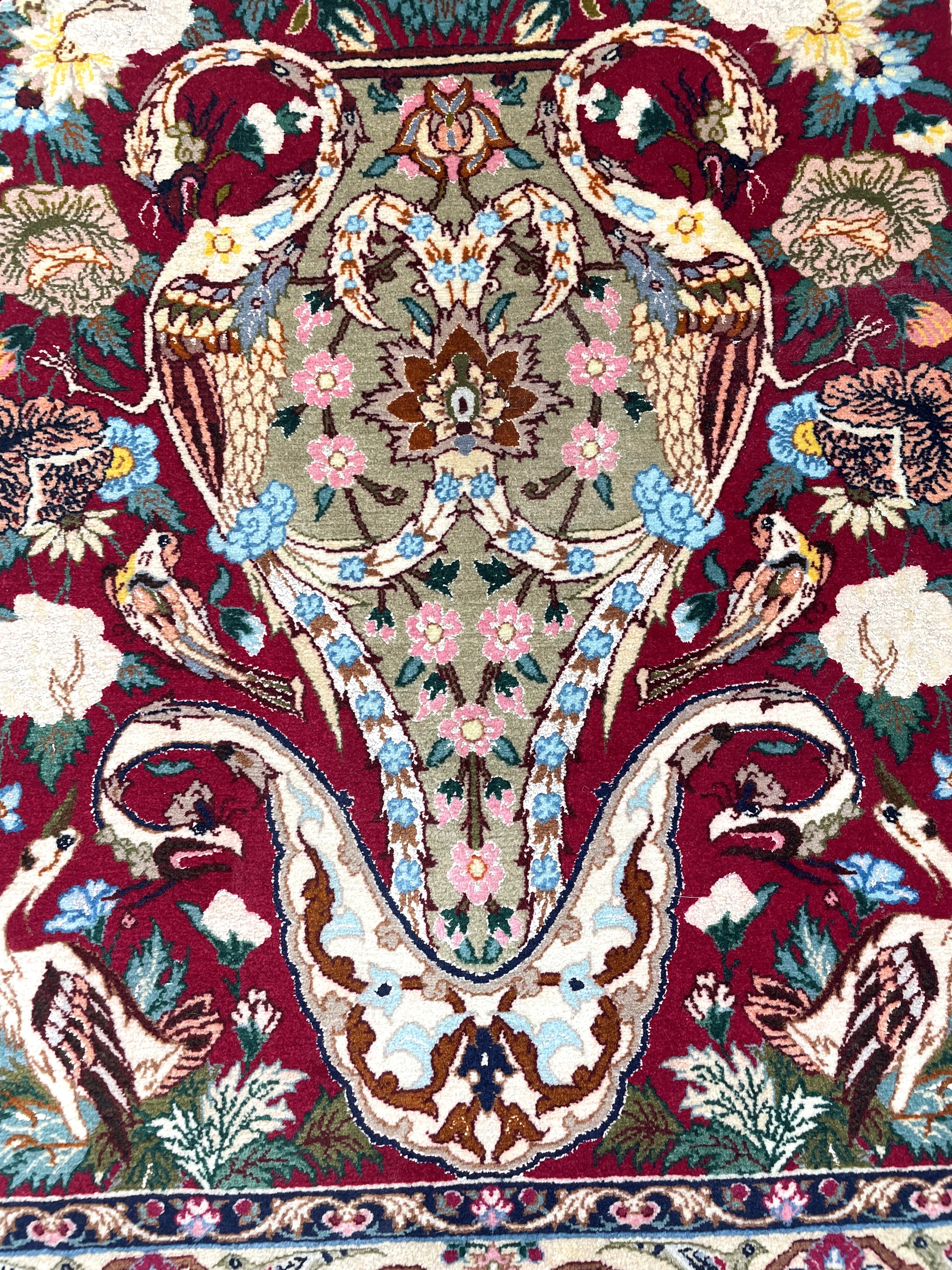 Tappeto Isfahan, in lana e seta, Persia, fine XX secolo